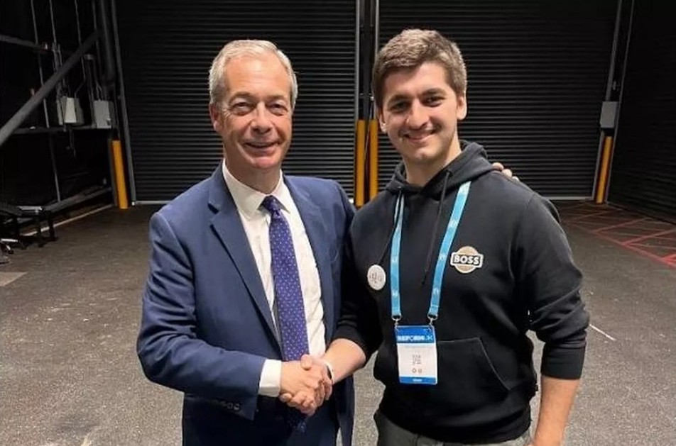 Ex-Premier League star’s son unveiled as candidate for Nigel Farage’s Reform party