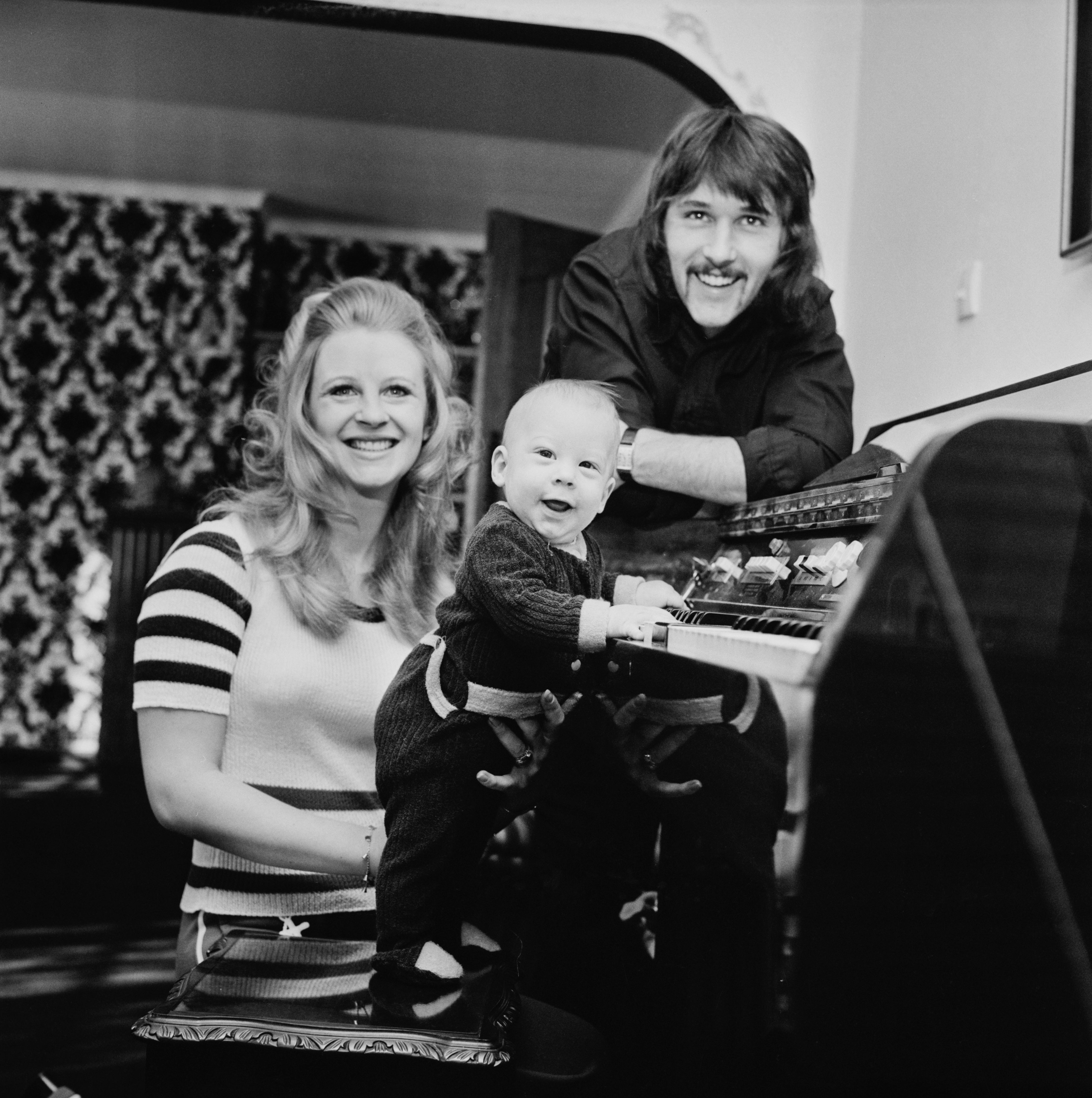 Chesney Hawkes as a baby with his parents, Len 'Chip' Hawkes of The Tremoloes and actor Carol Dilworth, 1972