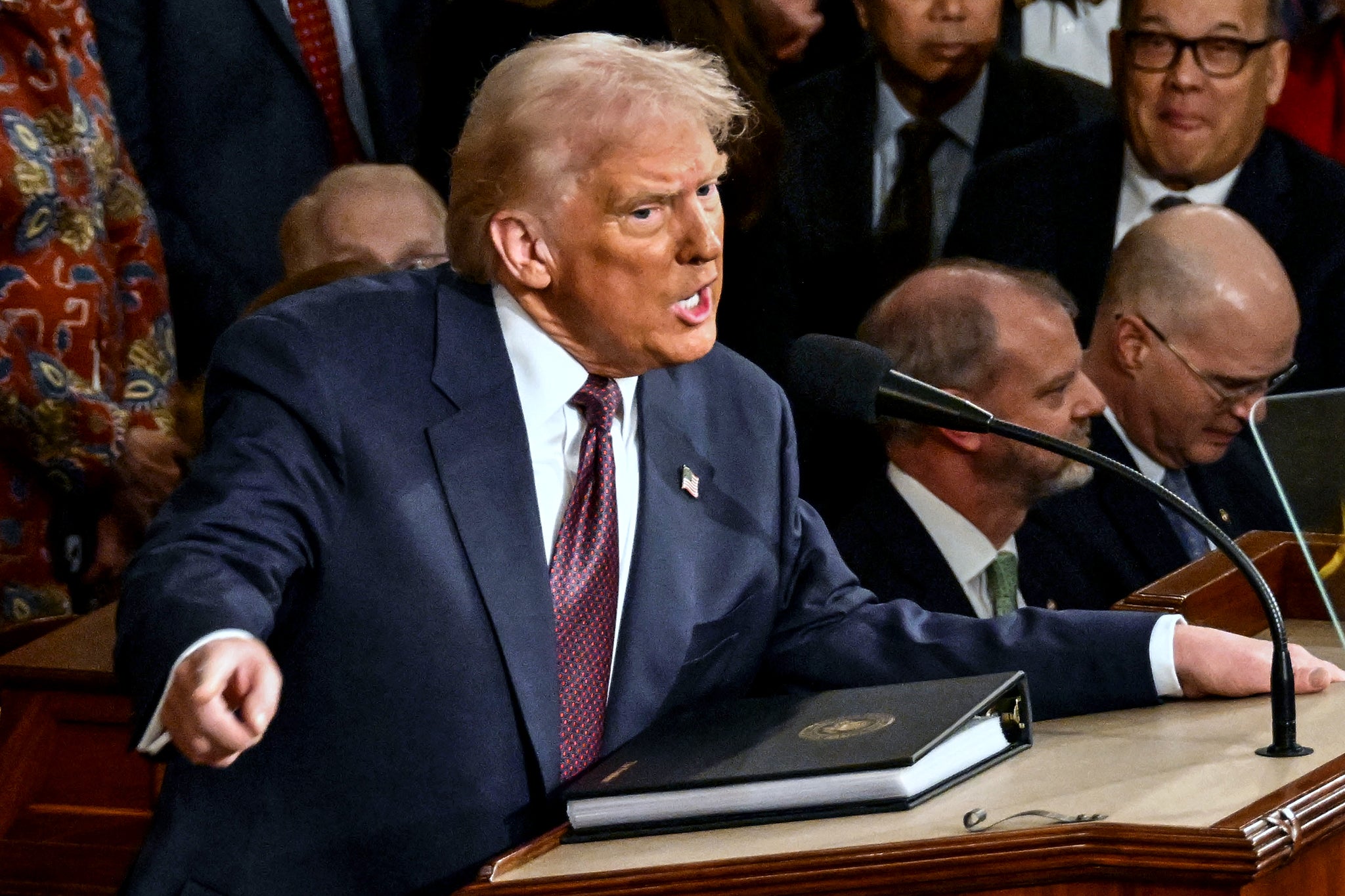 Donald Trump addressing Congress in Washington DC in March