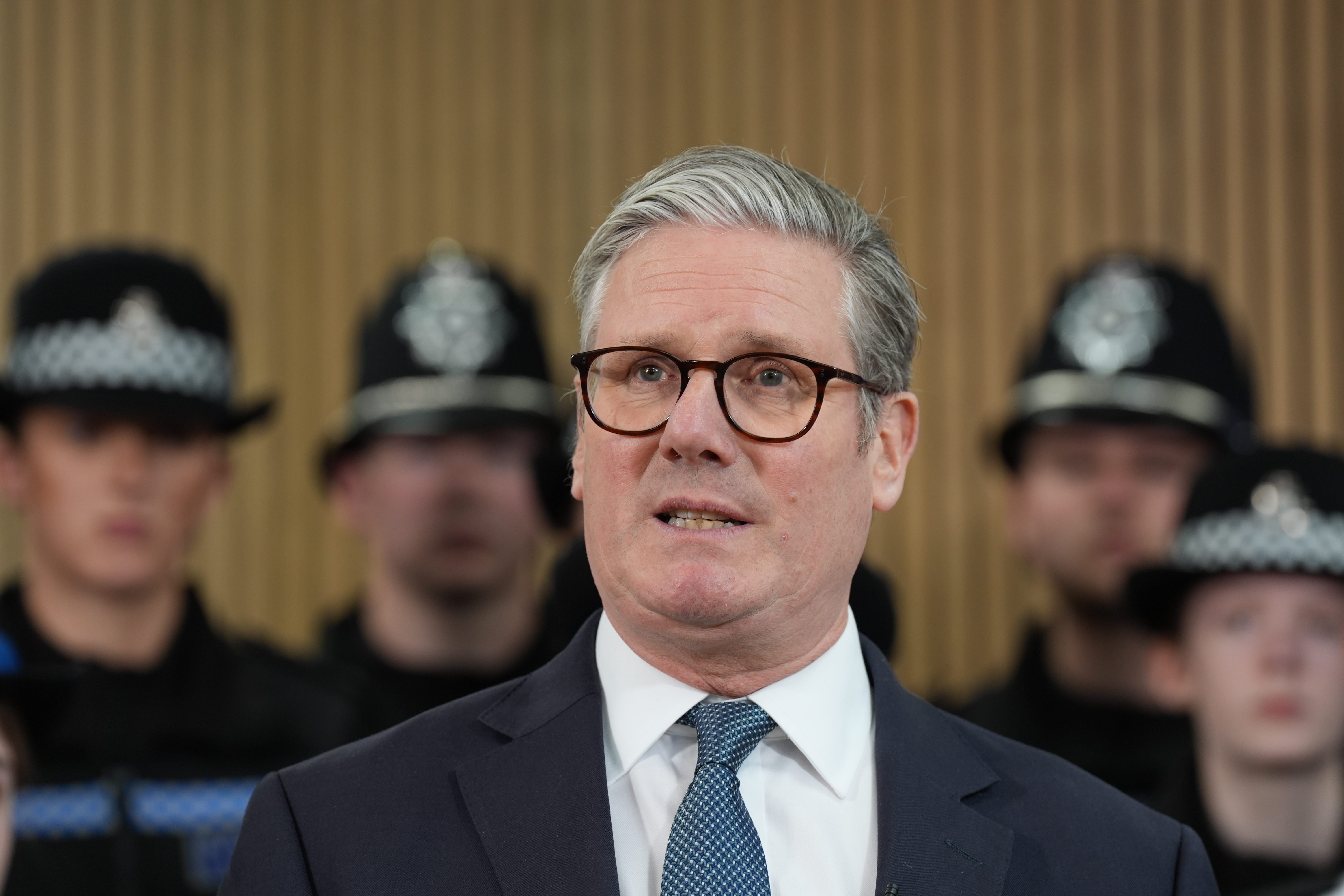 The Prime Minister says the Government will deliver 13,000 new neighbourhood police officers by 2029 (Joe Giddens/PA)