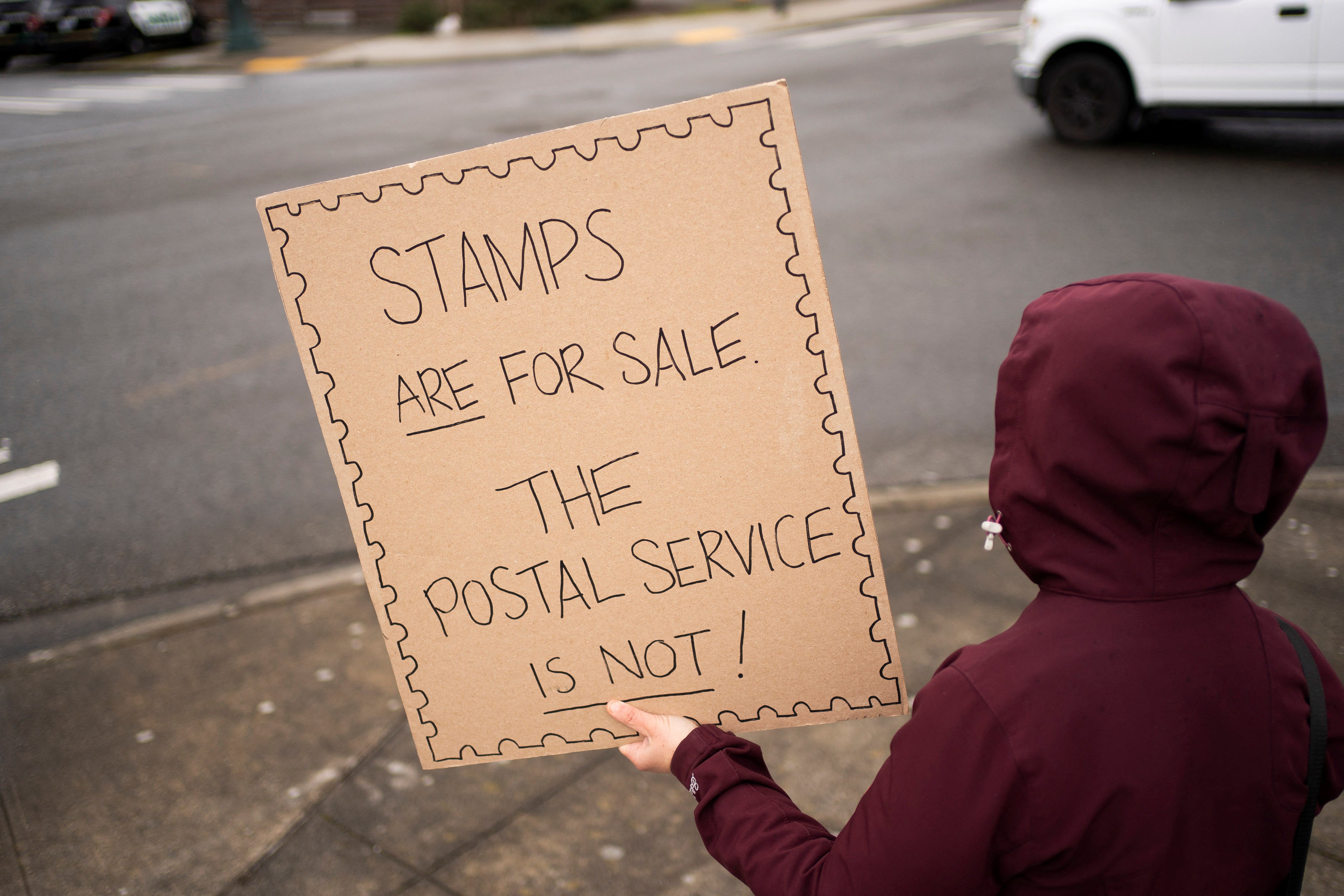 USPS employees and supporters have protested the potential move to privatize the mail service
