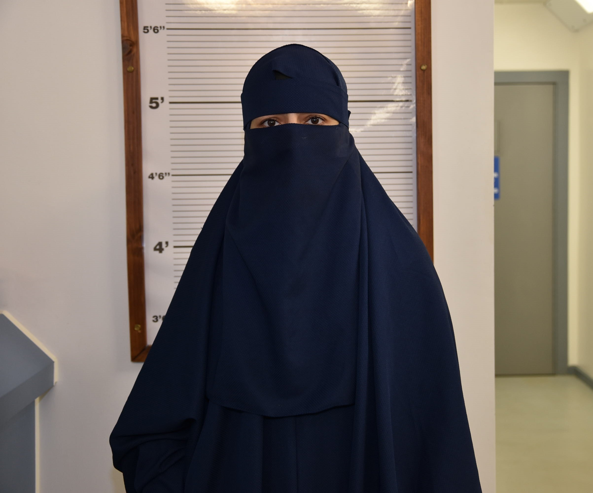 Jami had reportedly been ‘distressed’ by the release of a custody image showing her face, so a second photo of her wearing a niqab was released. (West Midlands Police/PA)
