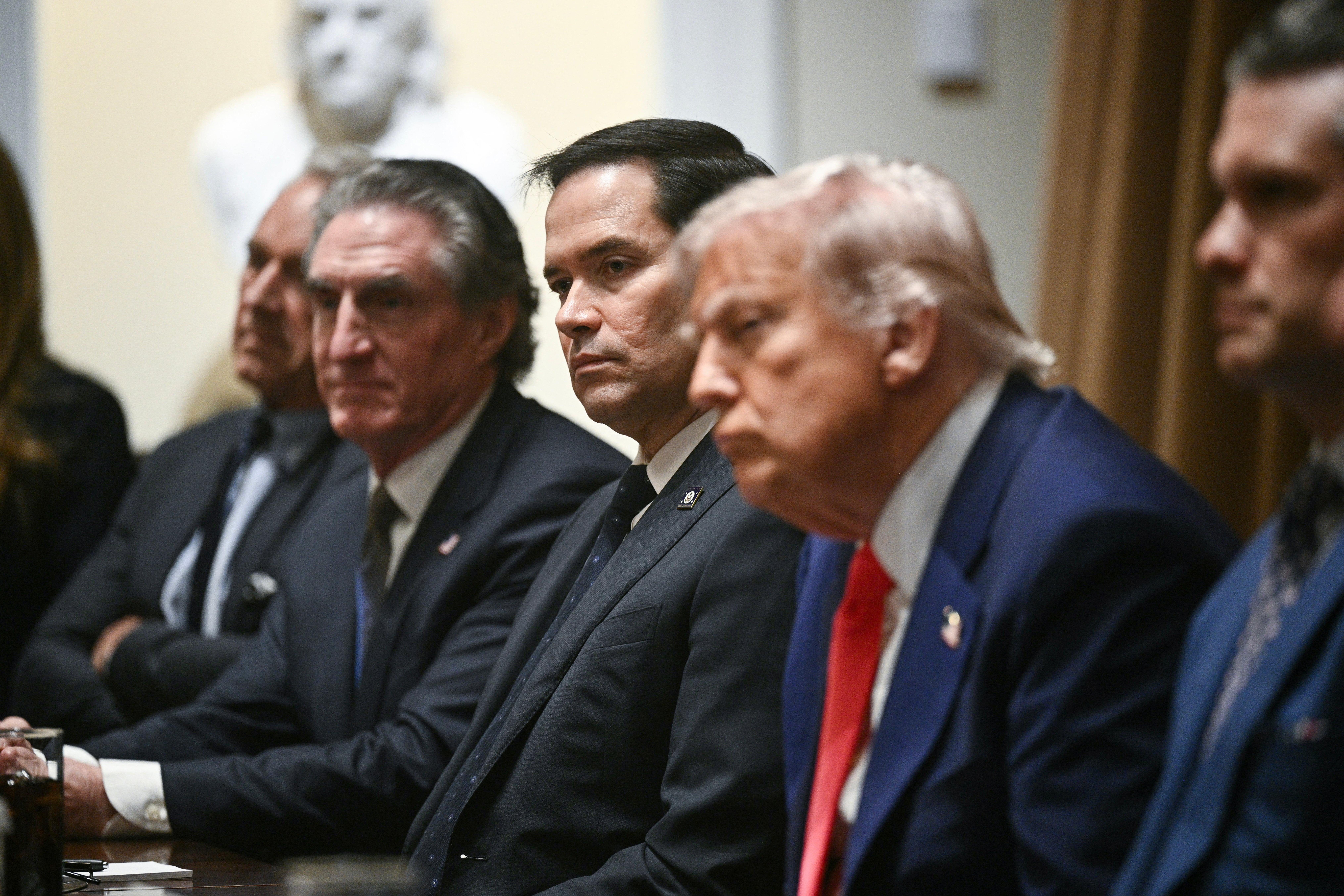 Donald Trump remained upbeat about his tariffs policy despite turmoil in the stock and bond markets