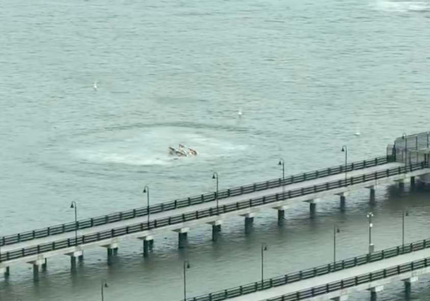 Six people were aboard a helicopter when it crashed into the Hudson River near New York City