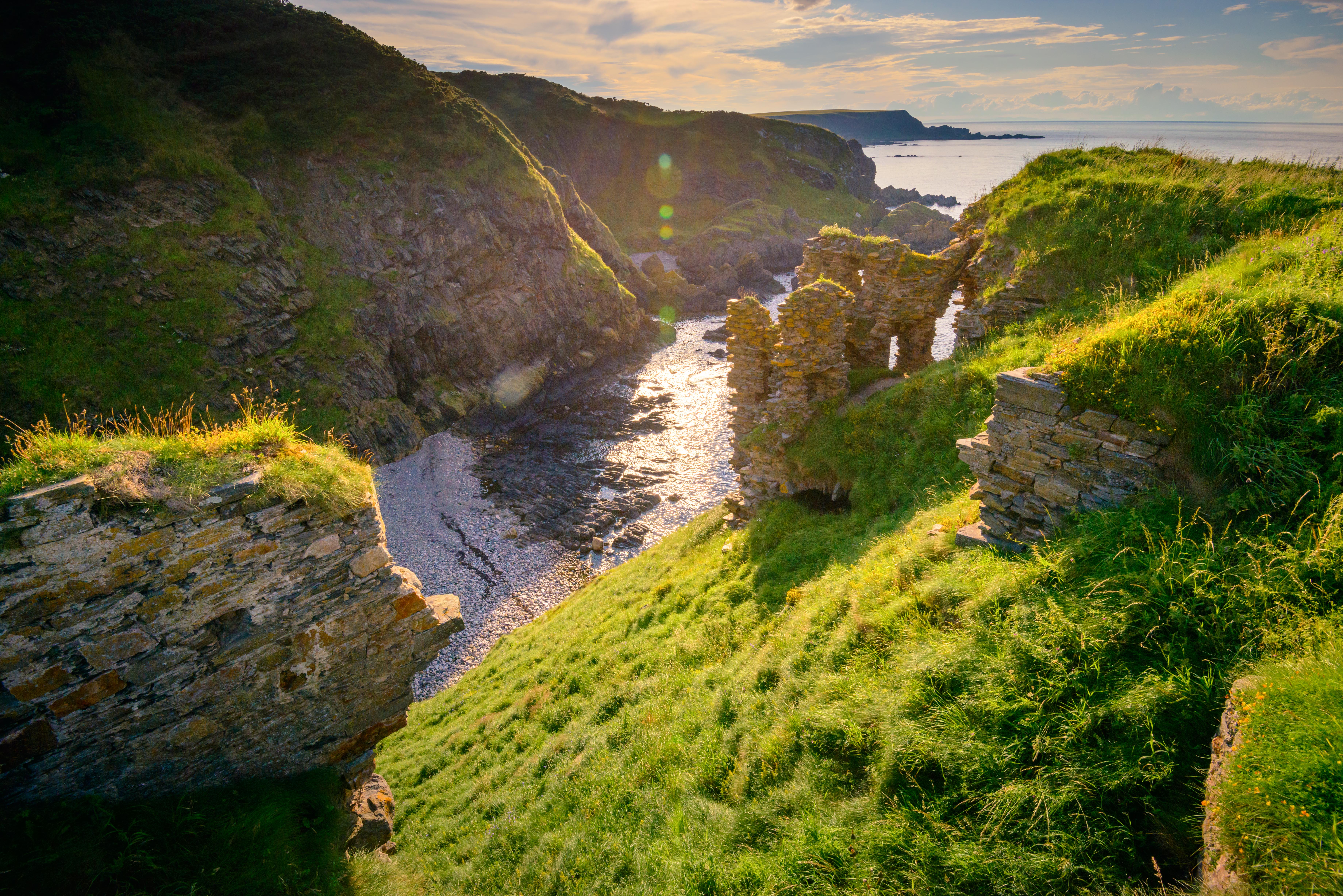 Findlater Castle is the old seat of the Earls of Findlater and Seafield