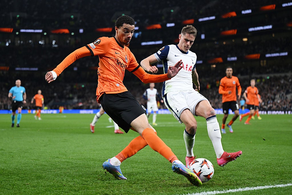 Hugo Ekitike was a constant threat for the visitors