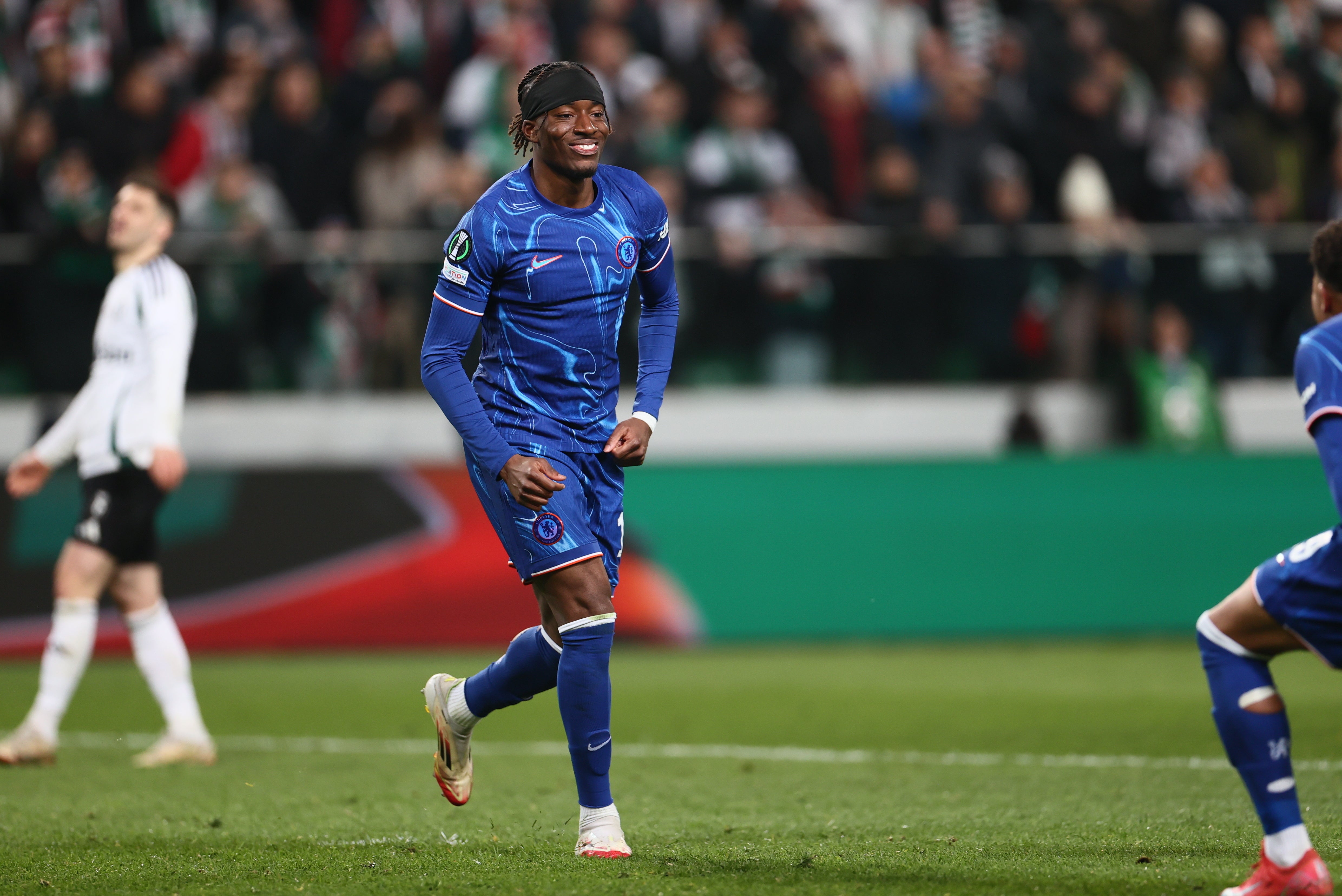 Chelsea took full control of the Europa Conference League clash after two goals from Noni Madueke