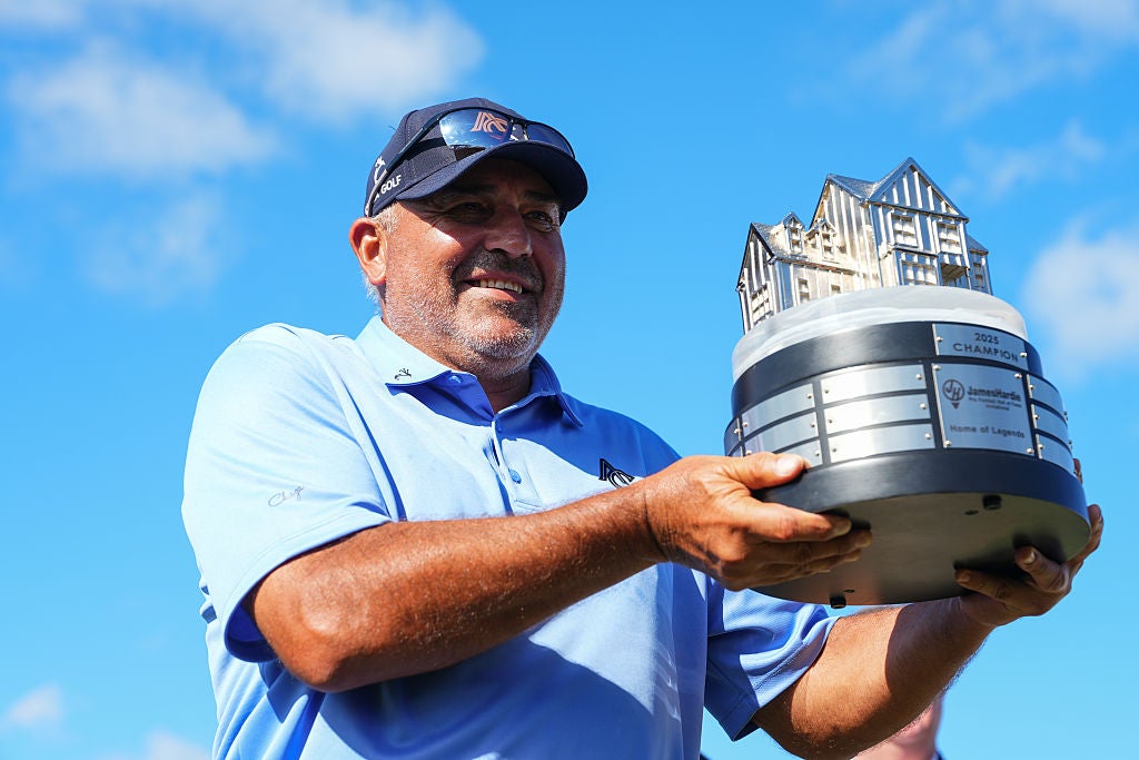 Cabrera won the James Hardie Pro-Football Hall of Fame Invitational on Sunday