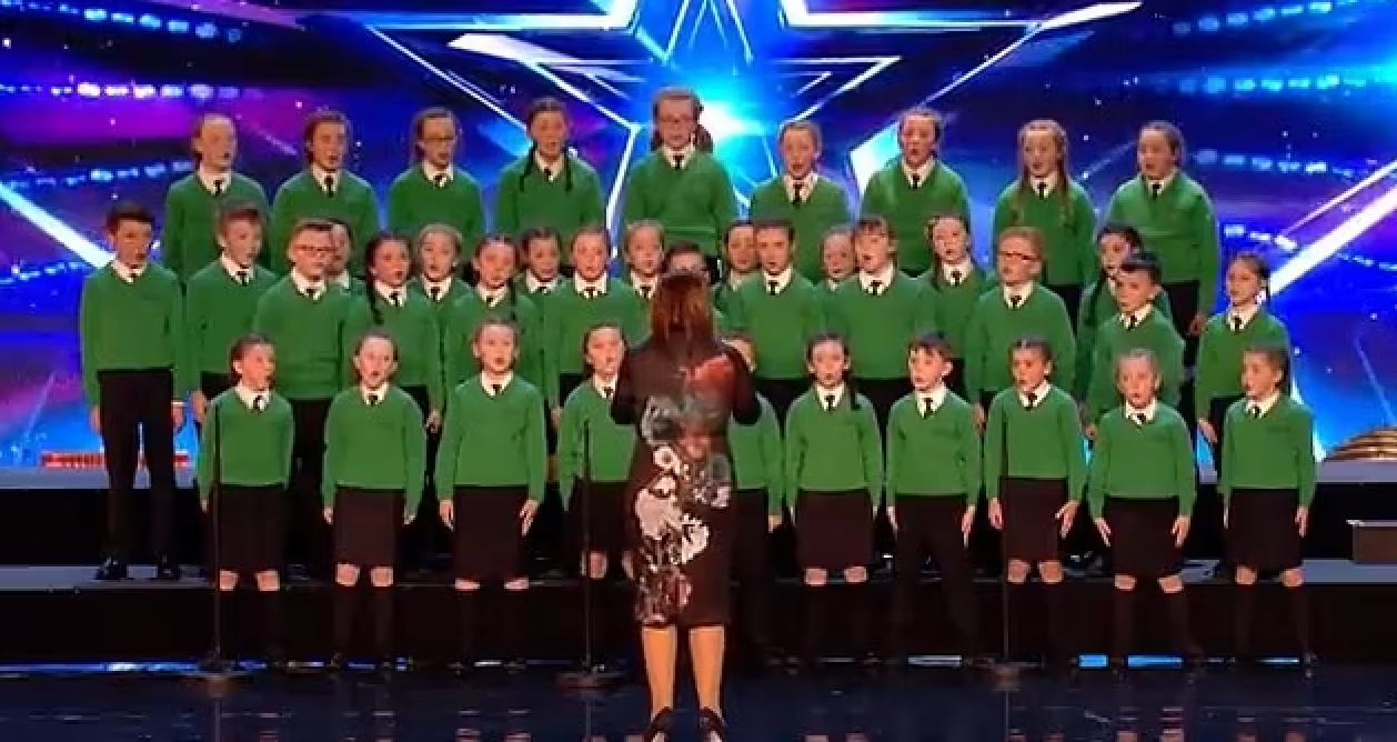 Oran McConville performing with St Patrick’s Primary School in 2017