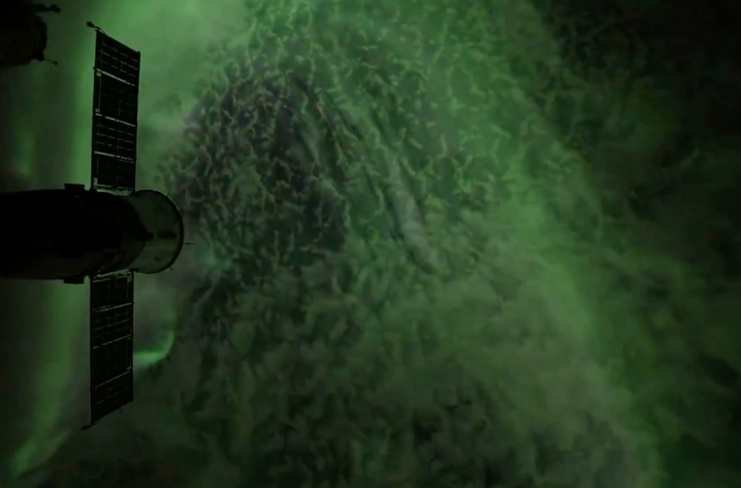 Aurora captured from space station