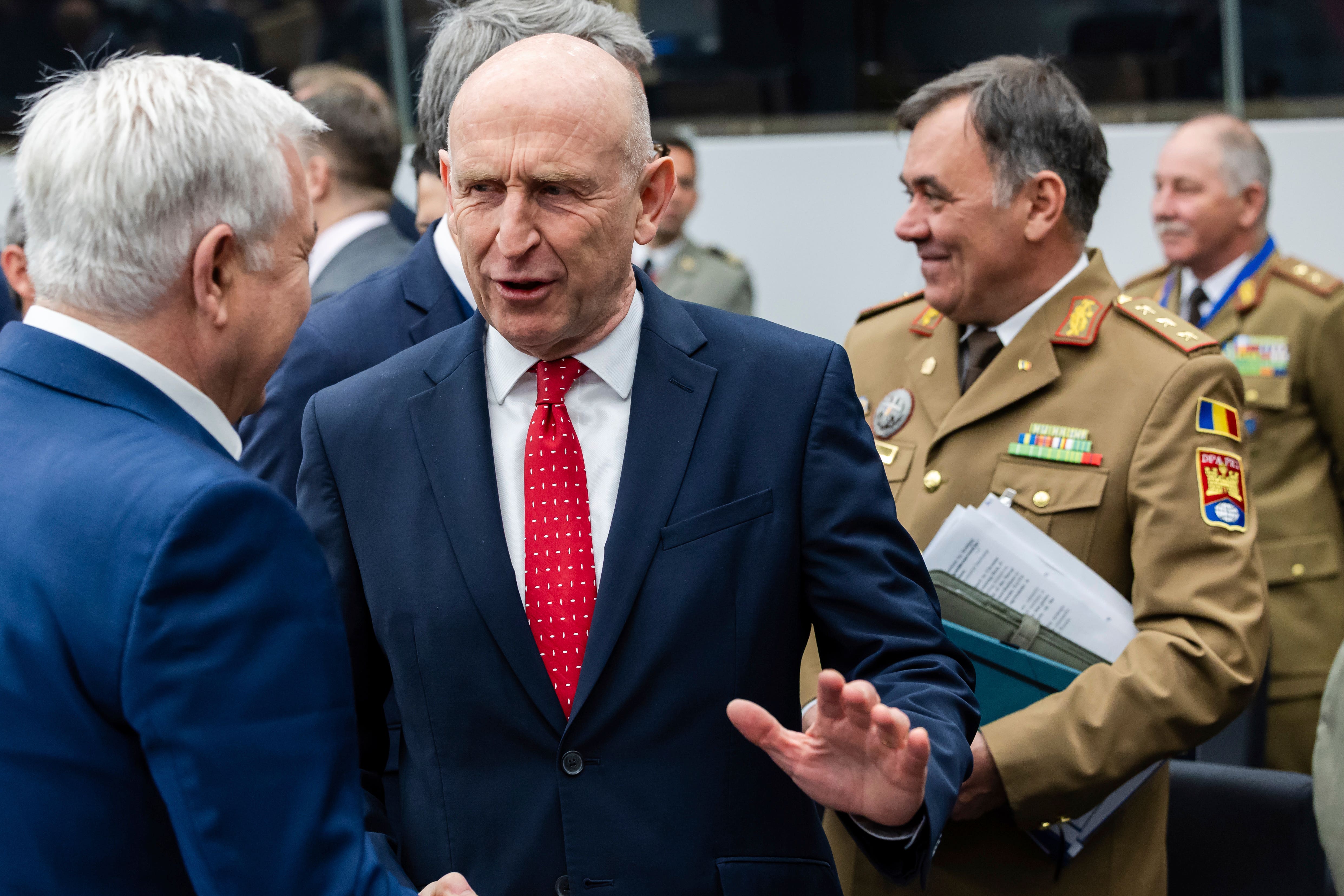 John Healey chaired the Ukraine Defence Contact Group for the second time on Friday (Geert Vanden Wijngaert/AP)