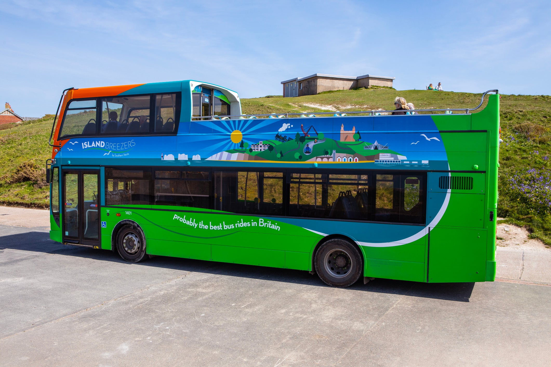 Southern Vectis buses connect the main towns