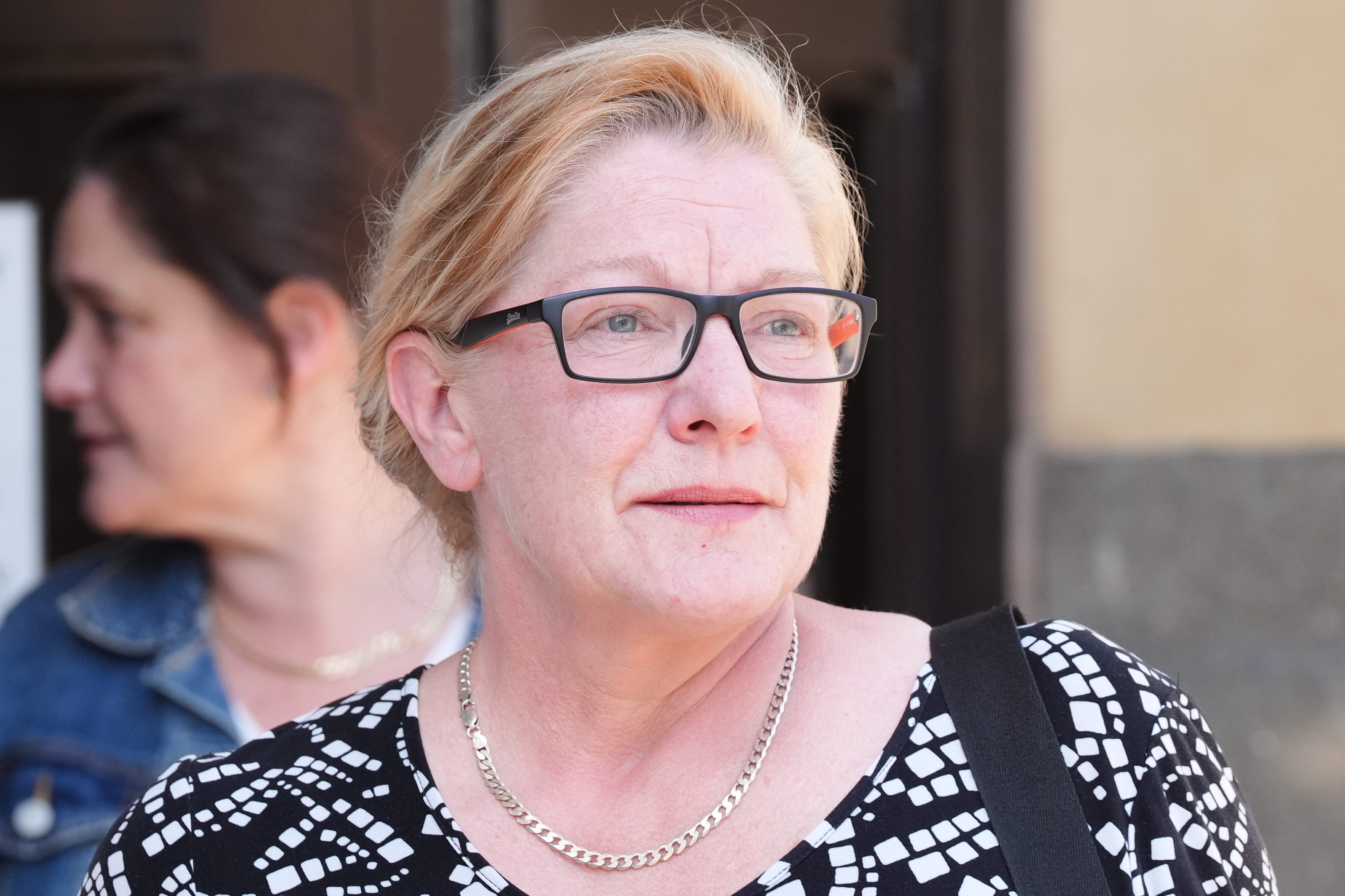 Lisa Davenport leaving Oxford Crown Court after she received a two-year suspended sentence (Jonathan Brady/PA)