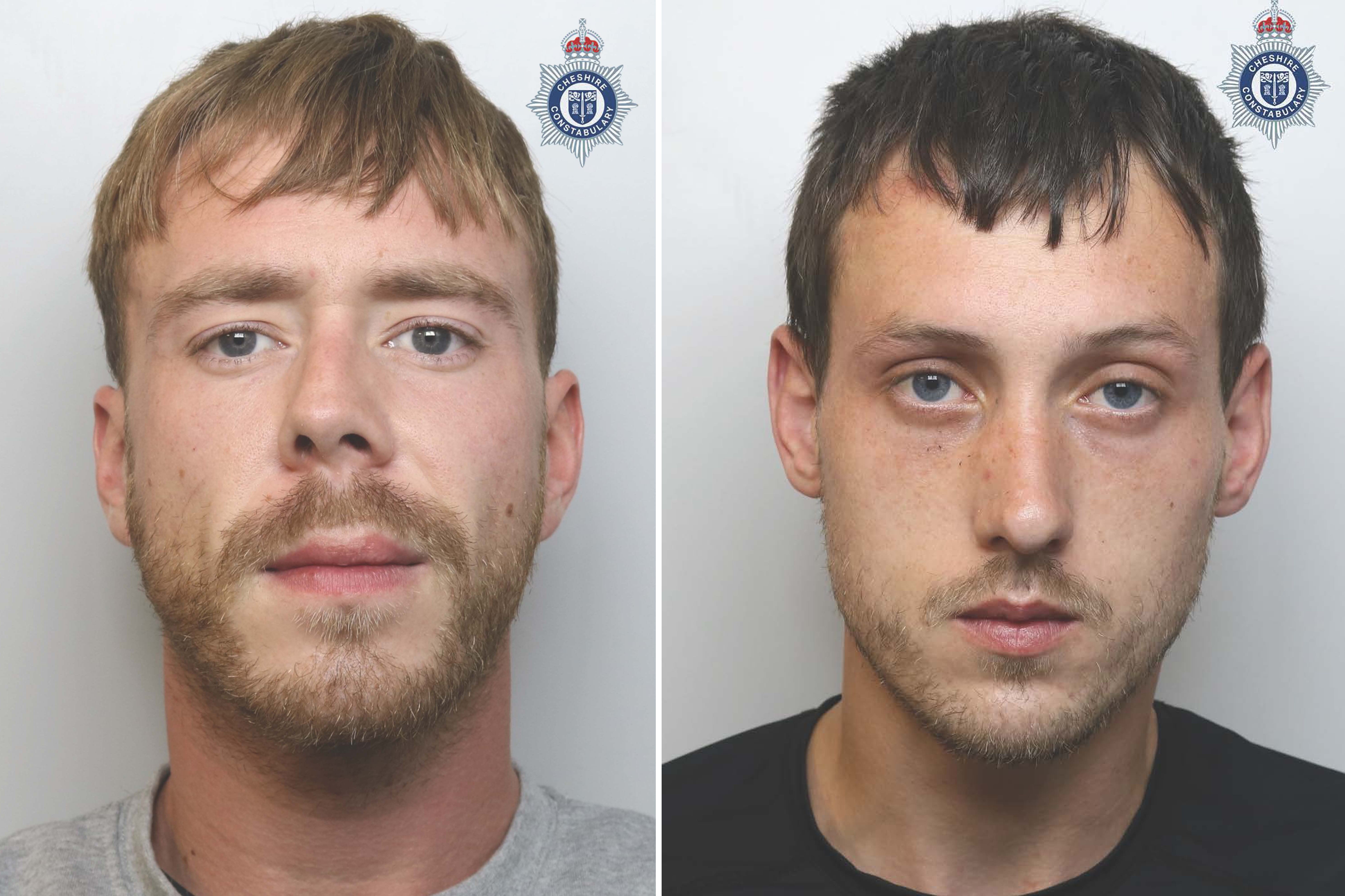 Jake Fagan (left) and Connor Mitchell have been jailed (Cheshire Constabulary/PA)