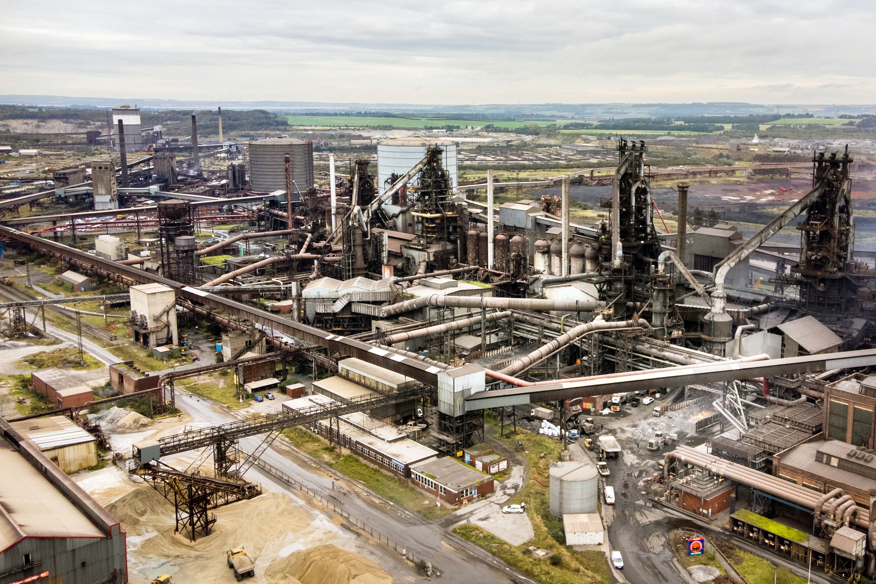 File photo dated 13/10/2021 of a general view taken by drone of the British Steel Ltd steelworks in Scunthorpe, North Lincolnshire. (Danny Lawson/PA)