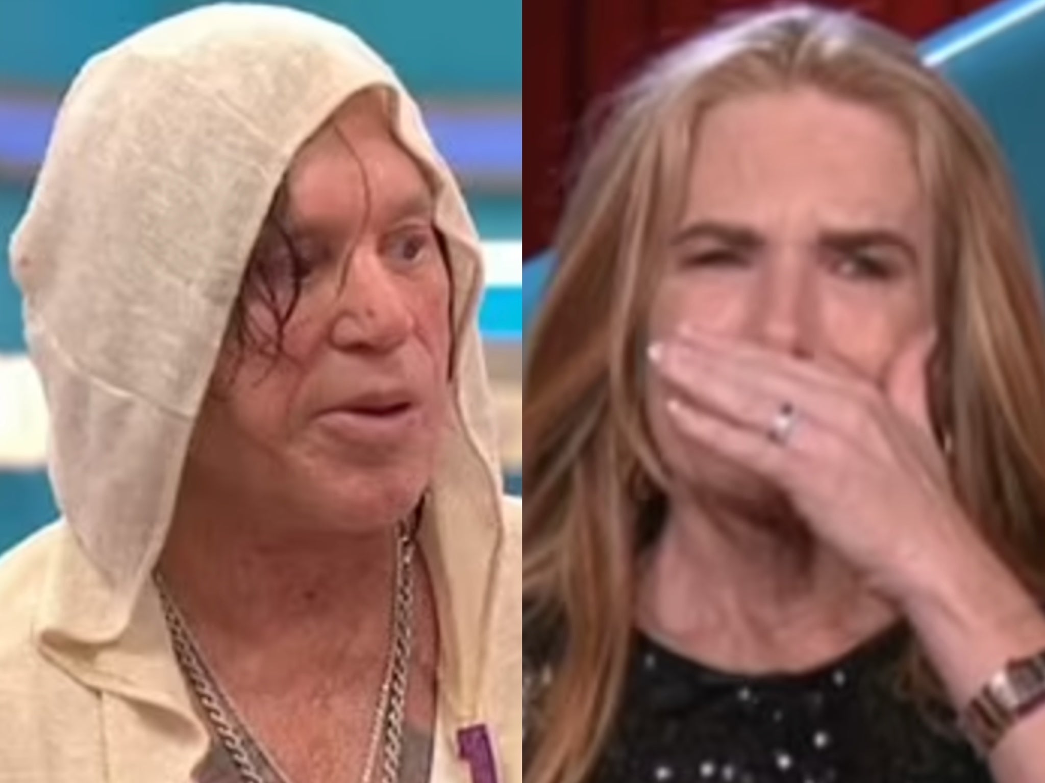 Patsy Palmer broke down in tears after Mickey Rourke criticised her cooking skills