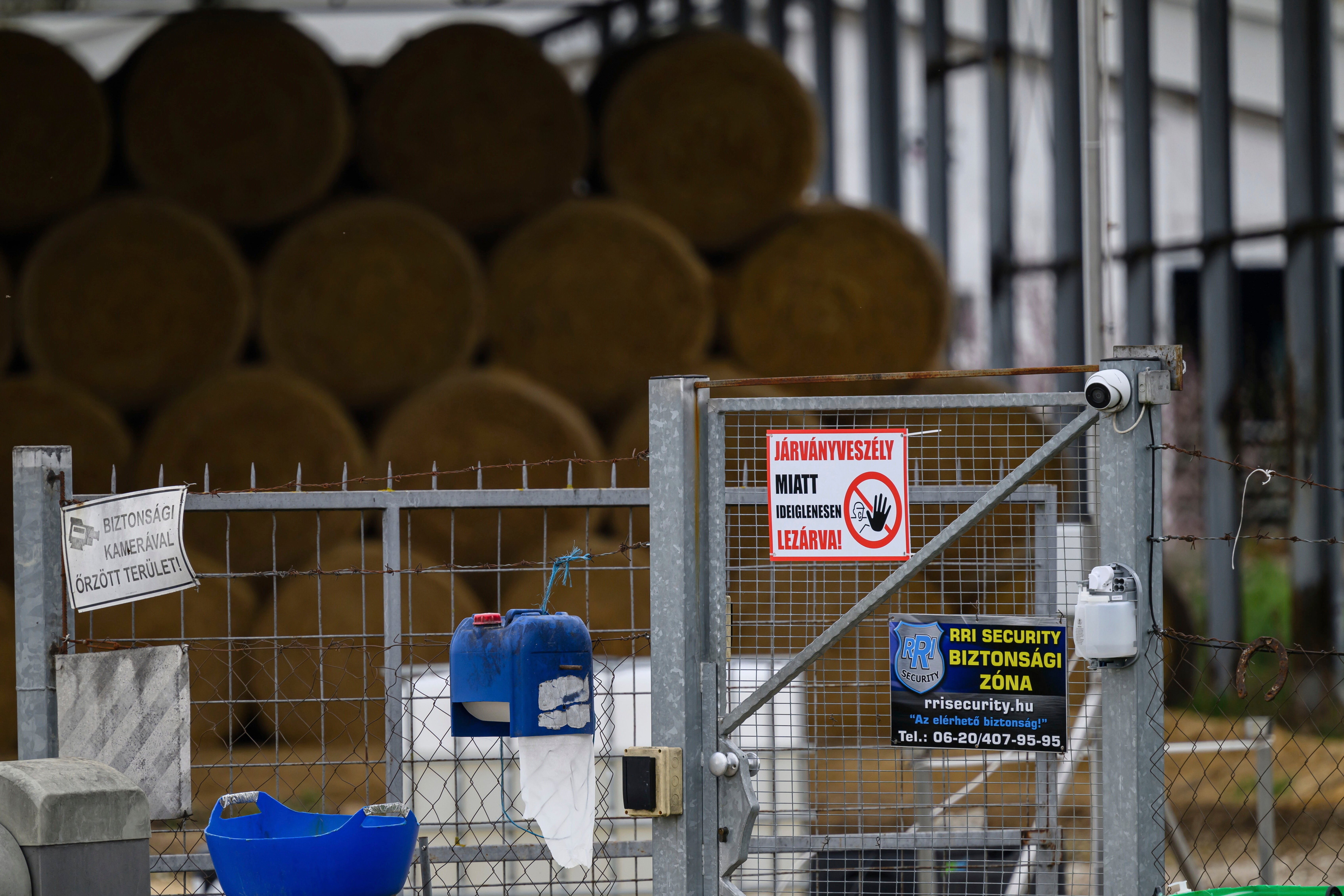 A closed-off cattle farm in Hungary where foot-and-mouth disease has been confirmed