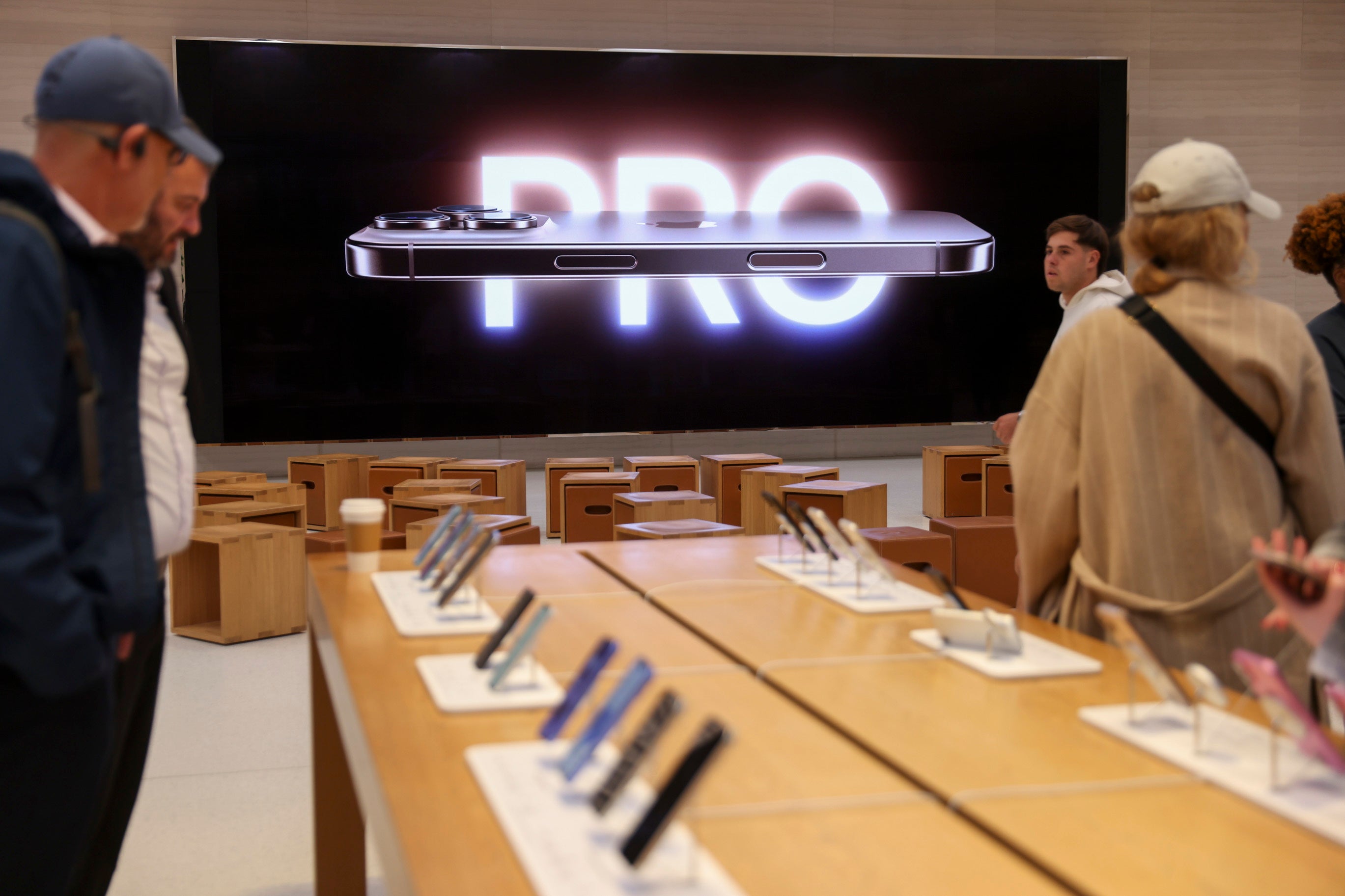 Consumer spending on Apple products, particularly iPhones, jumped earlier this month as the products face price increases under President Donald Trump's tariffs