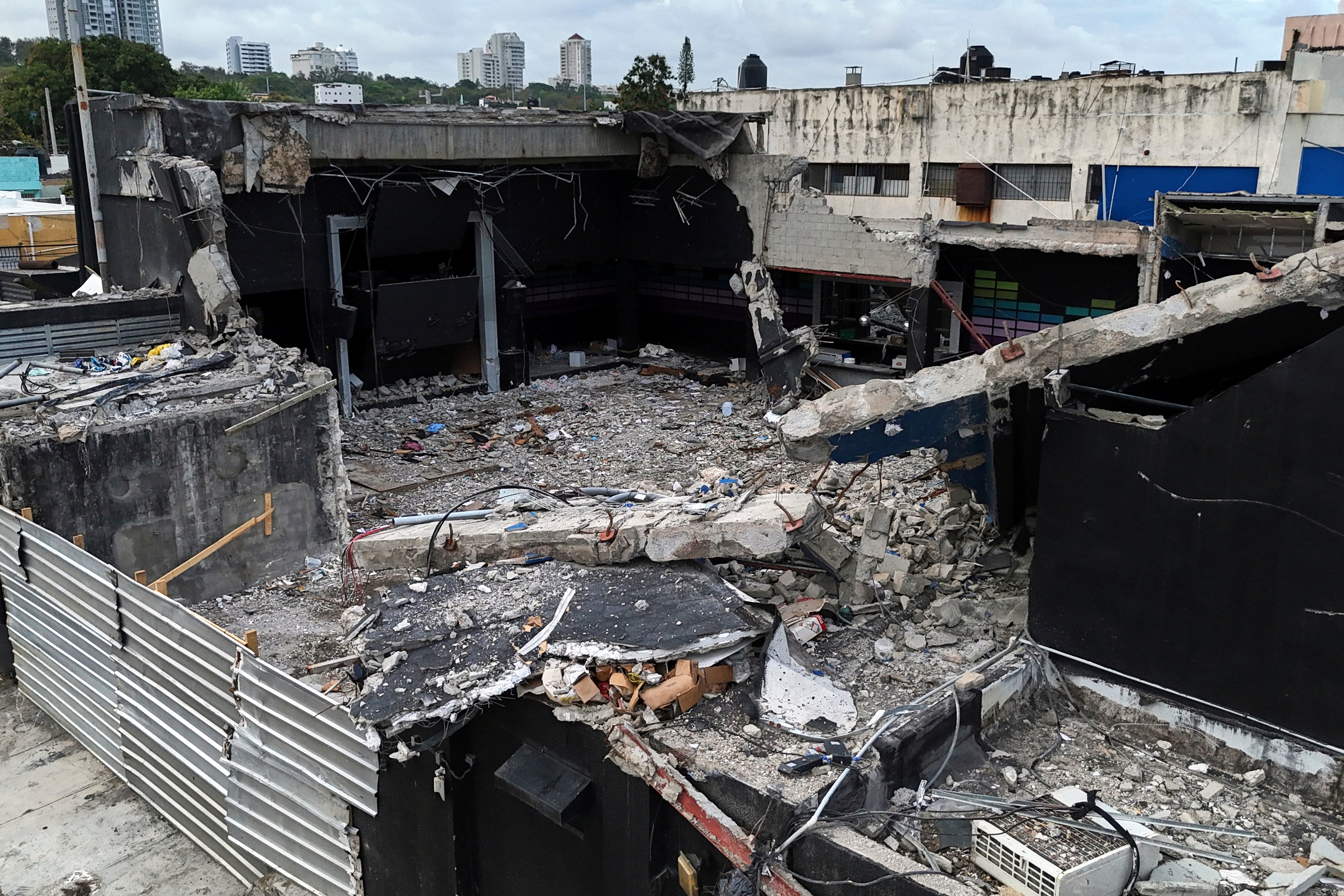 The Jet Set nightclub days after its roof collapsed, killing more than 200 people, in Santo Domingo, Dominican Republic