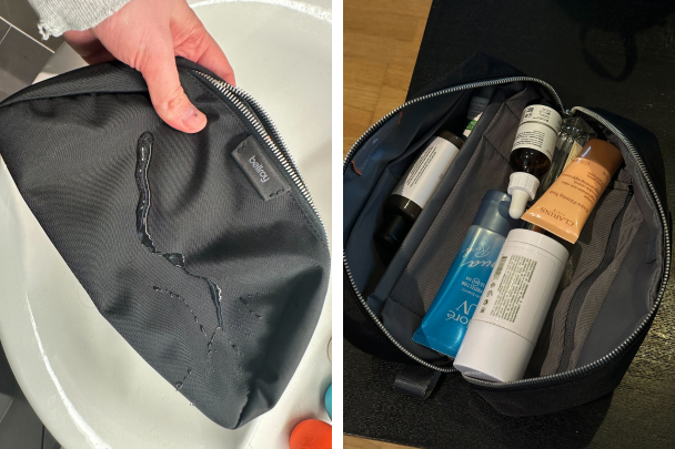 We subjected these wash bags to the splash test