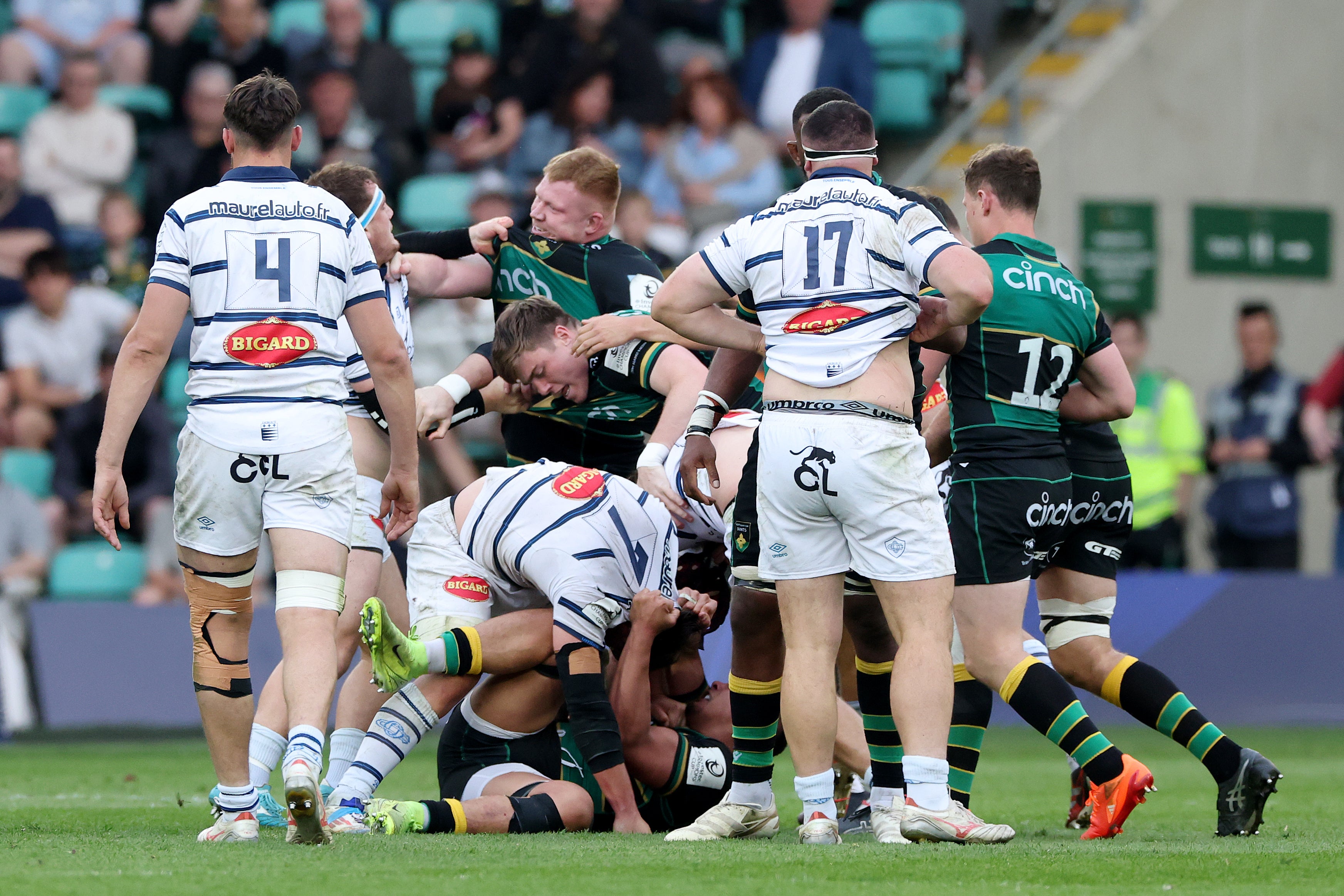 Tensions flared in a tetchy affair at Franklin's Gardens