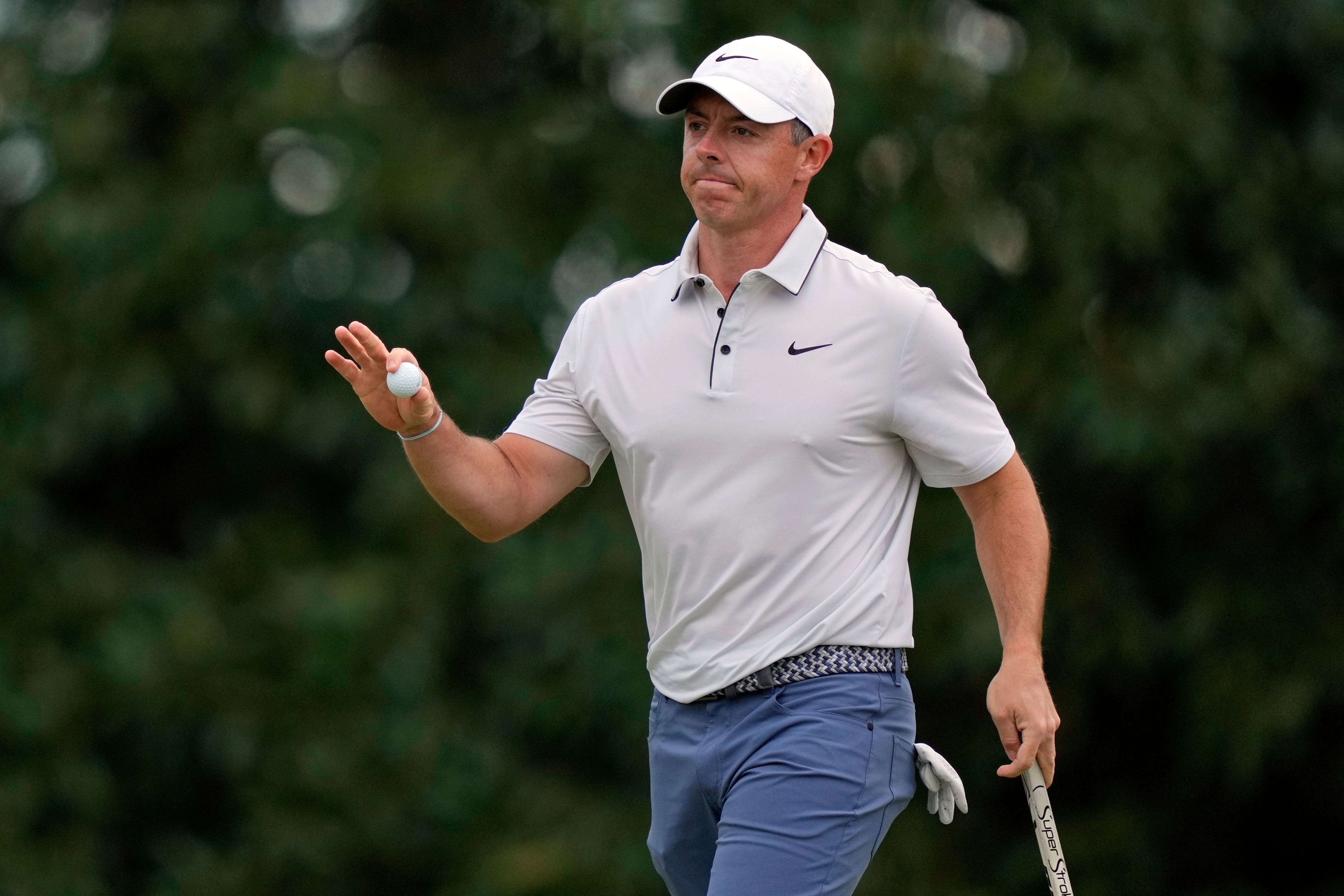Rory McIlroy surged to the top of the leaderboard during round three of the 89th Masters (Julia Demaree Nikhinson/AP)