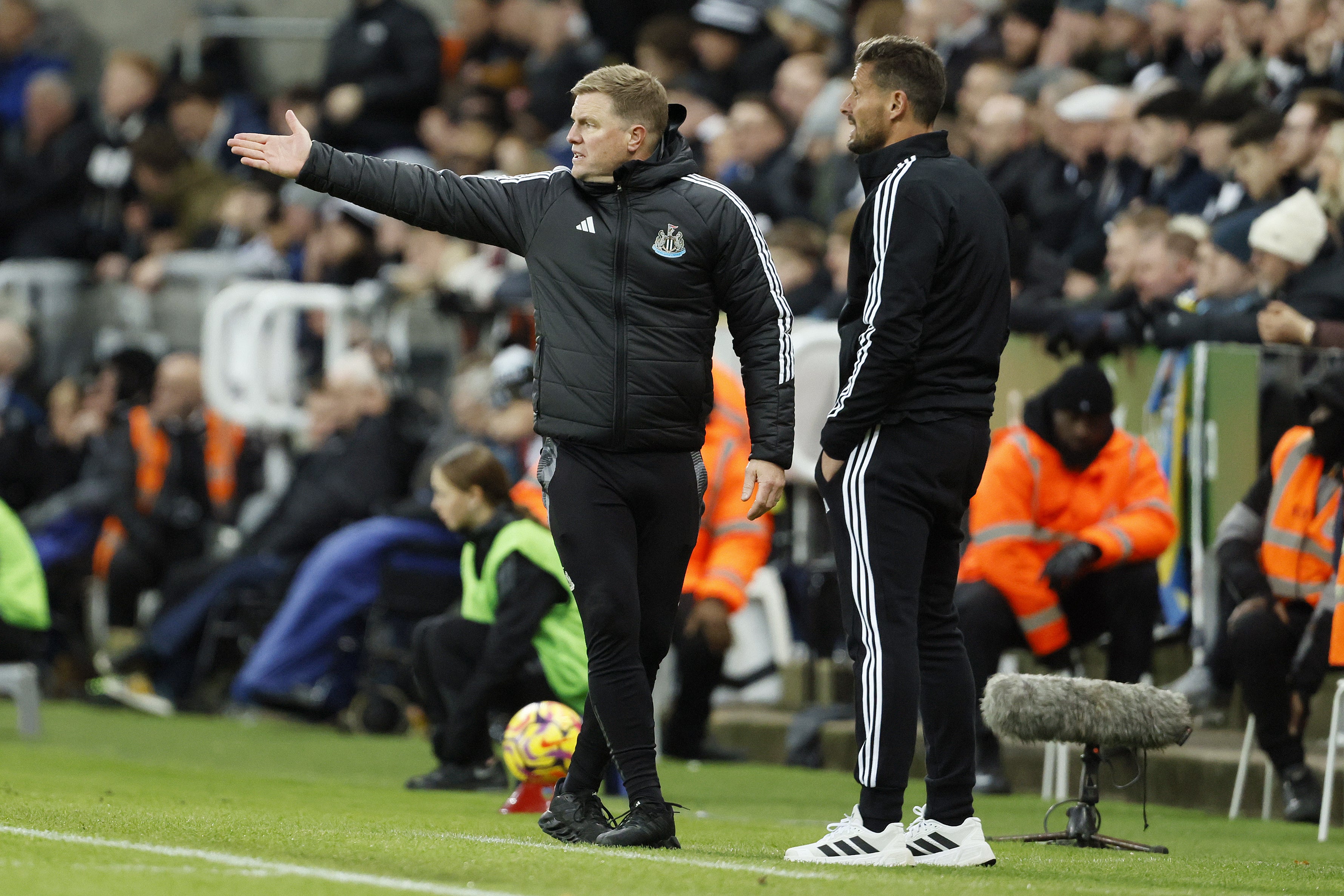 Head coach Eddie Howe (left) and assistant Jason Tindall have been at Newcastle since November 2021 (Richard Sellers/PA)