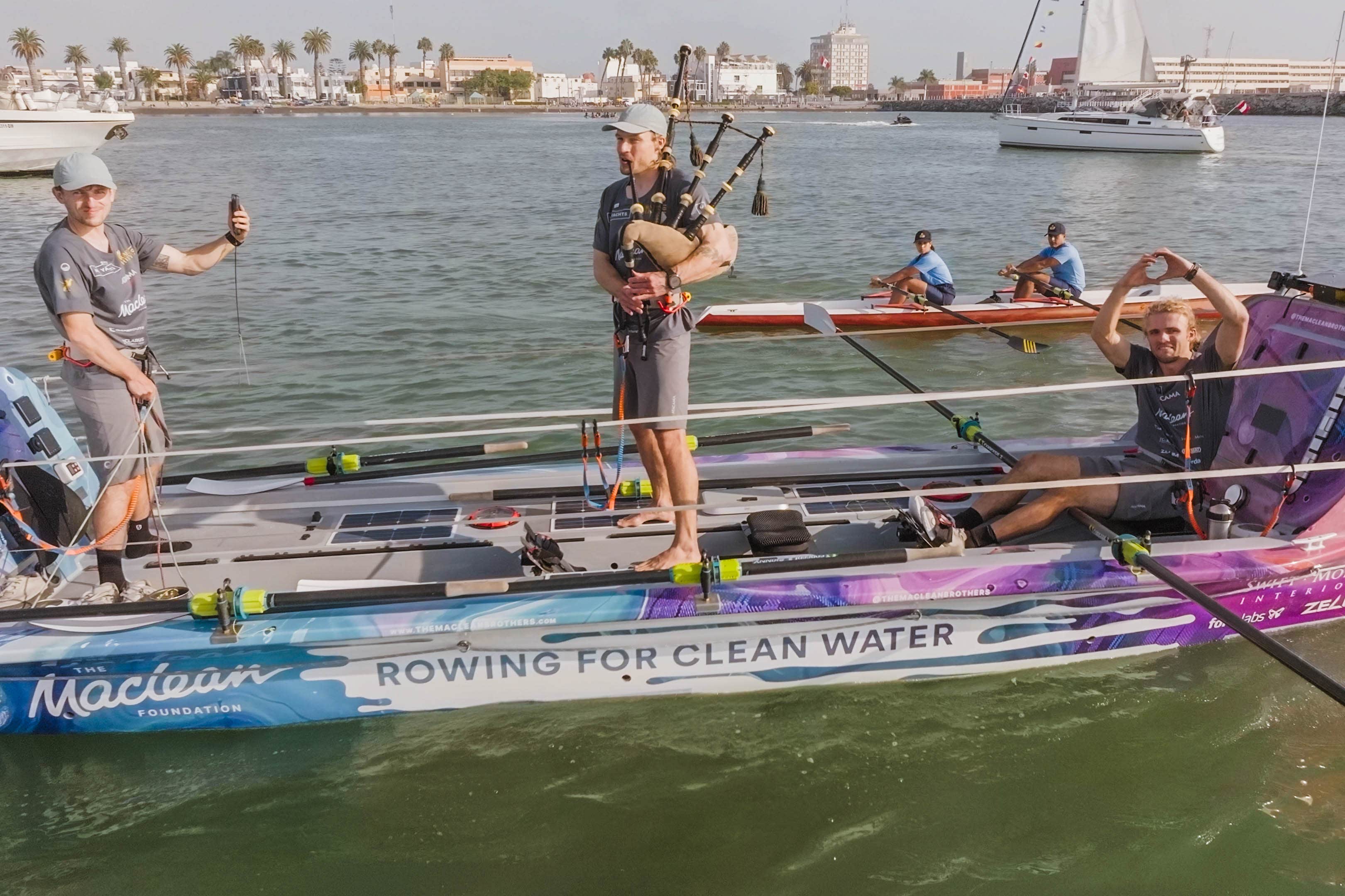 The Maclean brothers left Lima, Peru, on Saturday evening (The Maclean brothers/PA Wire)