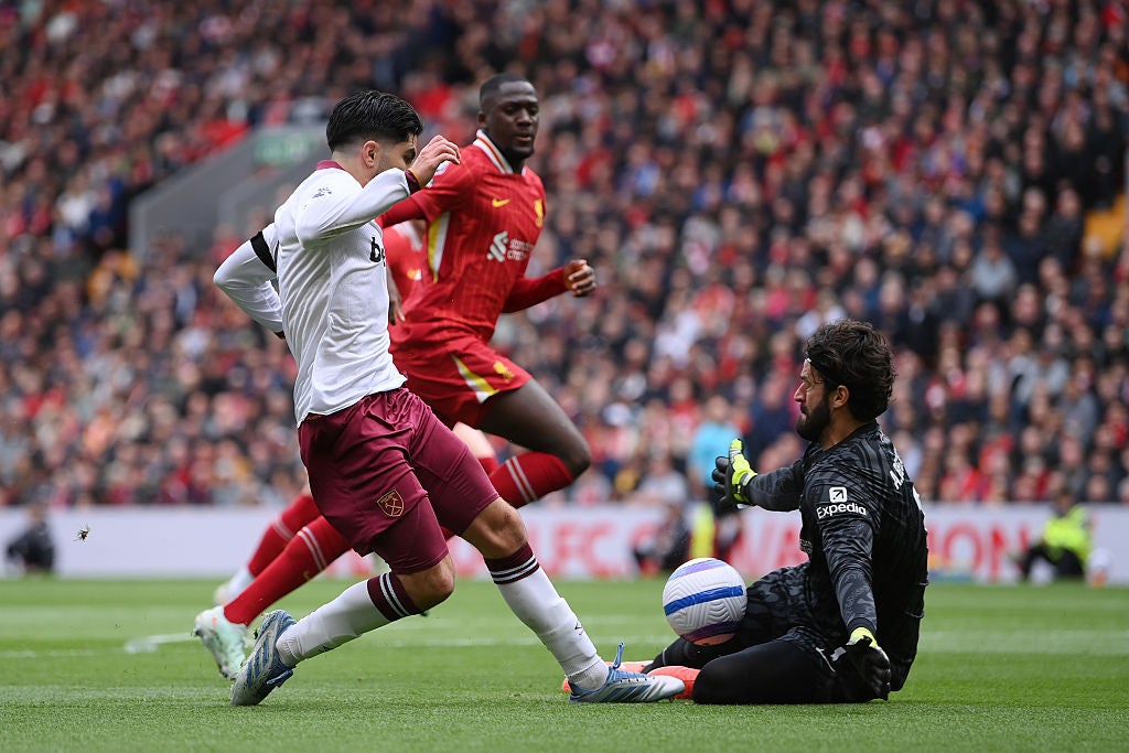 Liverpool needed Alisson’s saves on an uncomfortable afternoon at times