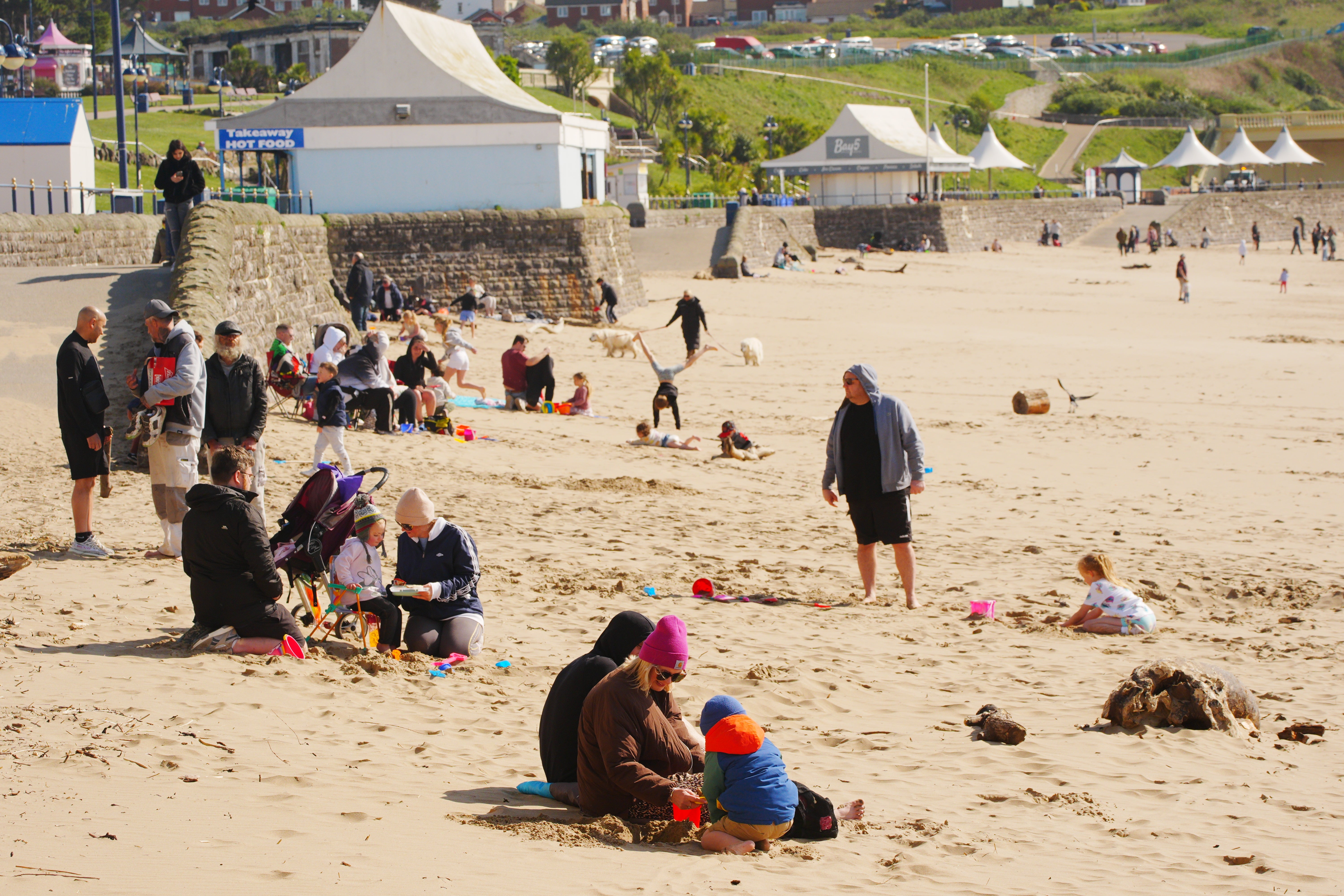 Families have flocked to beaches across the UK in recent weeks as temperatures reached 24C. Picture: Beach at Barry Island on 5 April