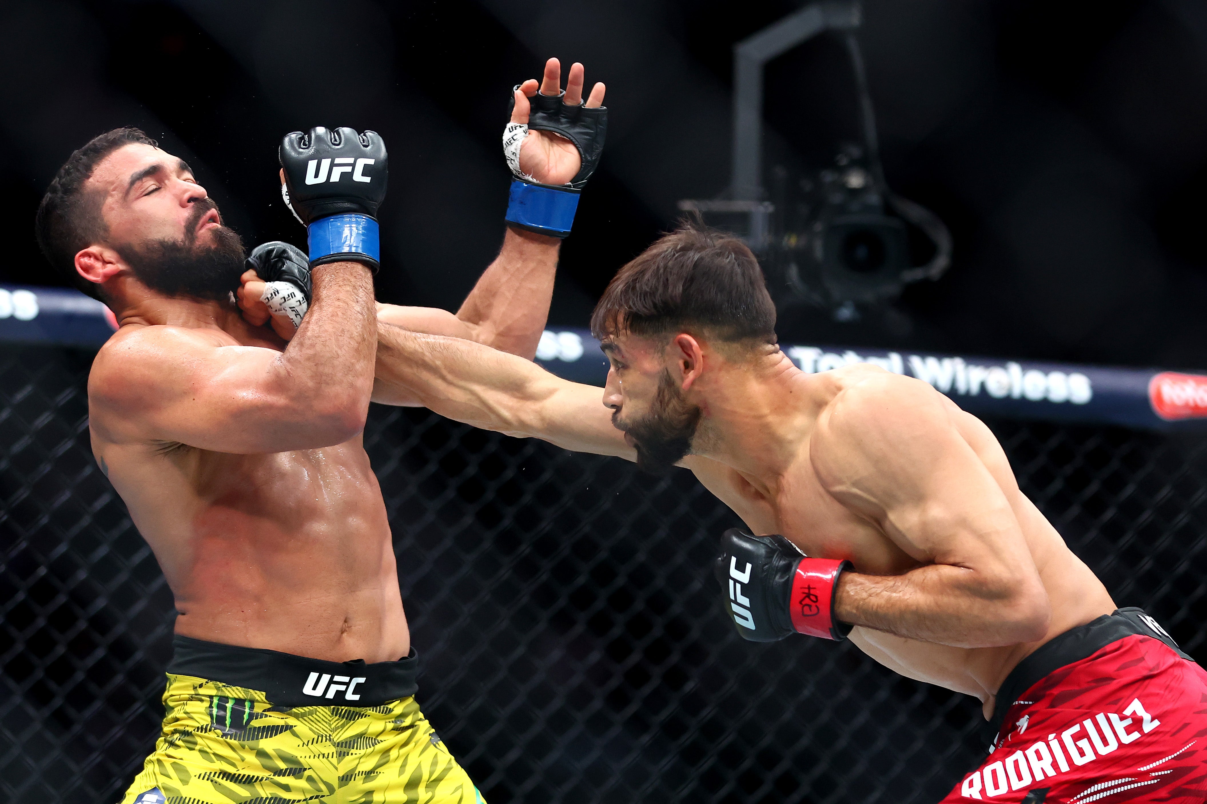 Yair Rodriguez (right) in control against Patricio Pitbull