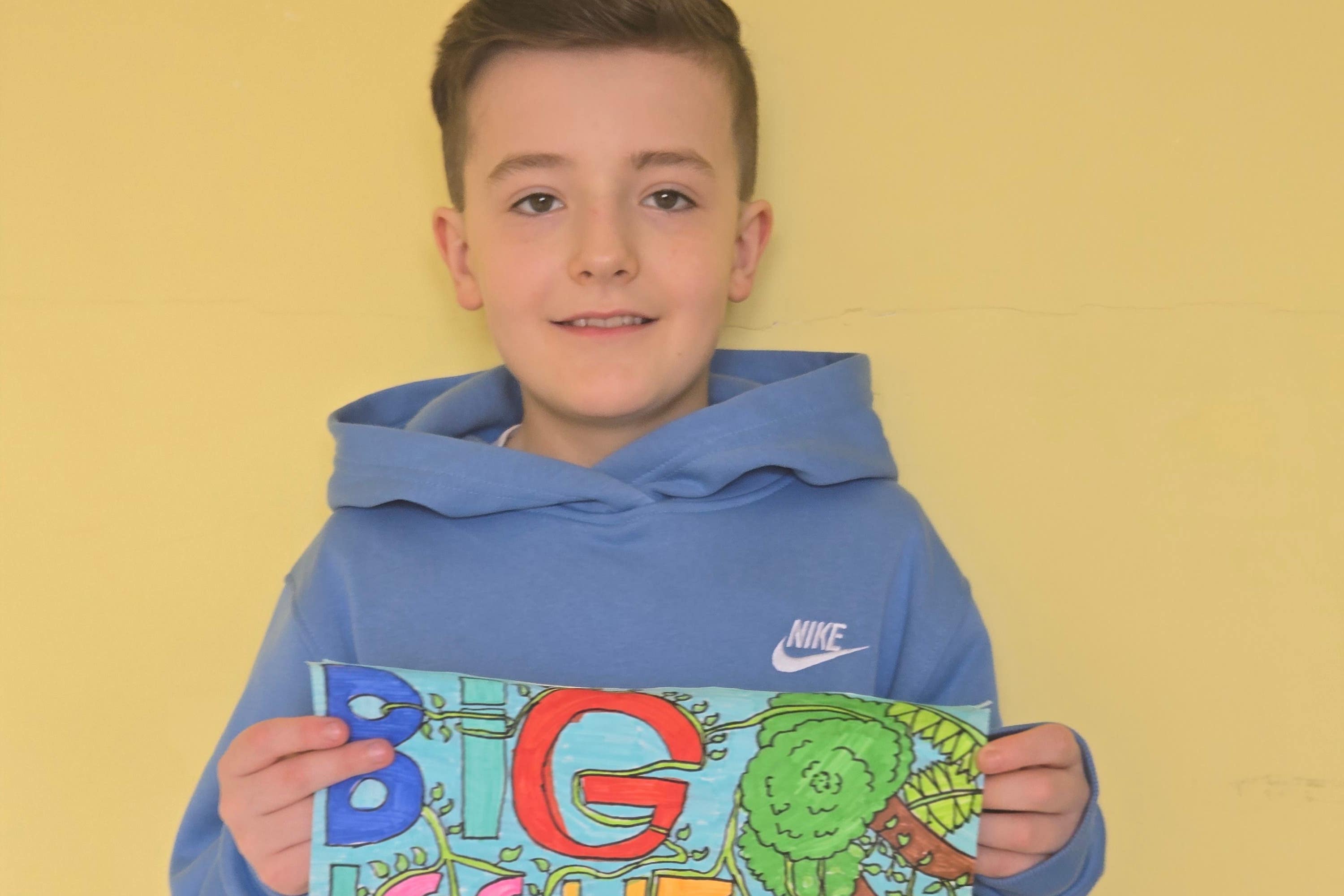 The drawing by Ashton Whitaker from Hull was chosen by a panel of judges including environmental campaigner Chris Packham from hundreds of entries by children aged 13 and under (BigIssue/PA)