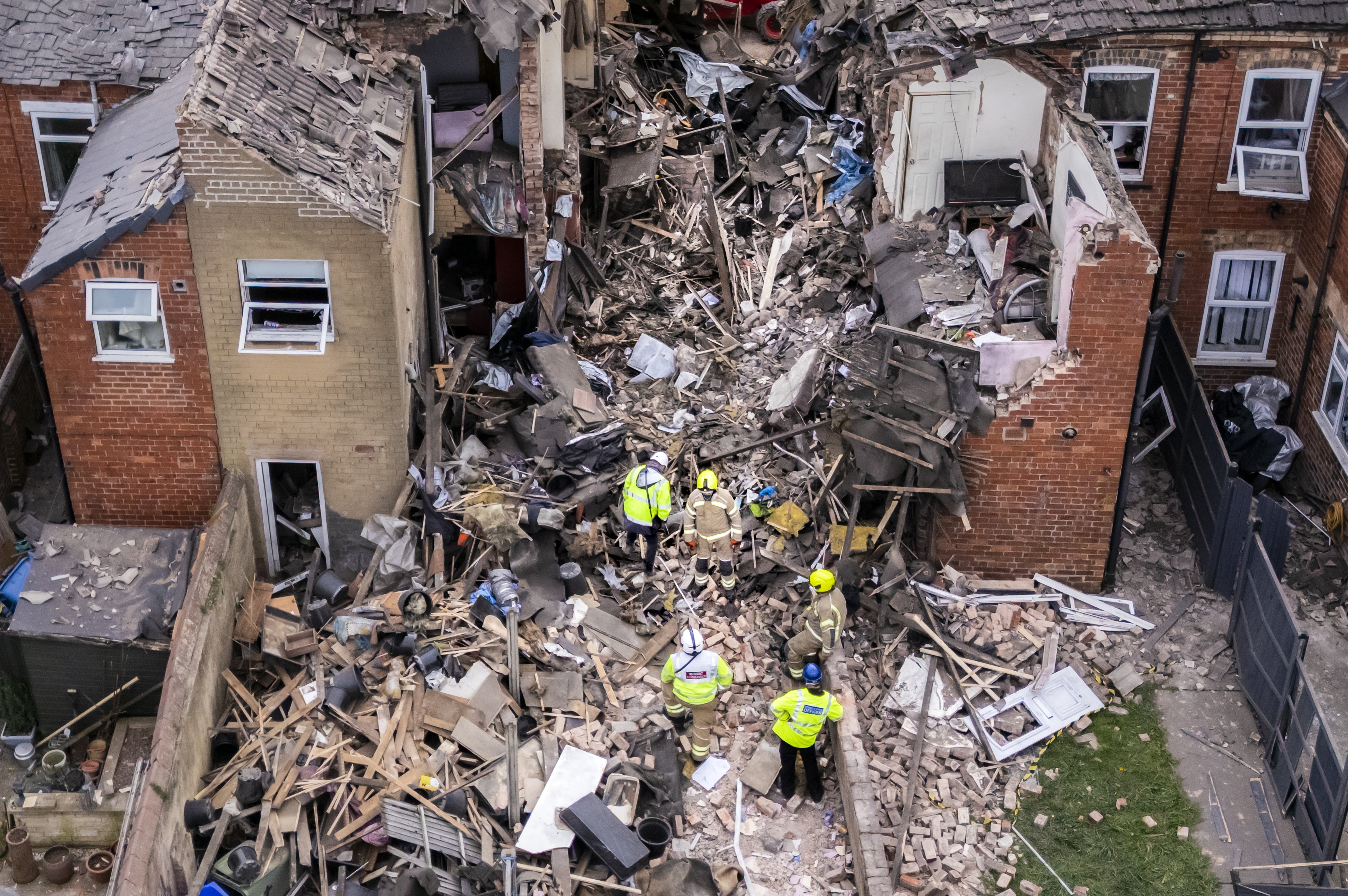 Emergency crews at the scene in Worksop
