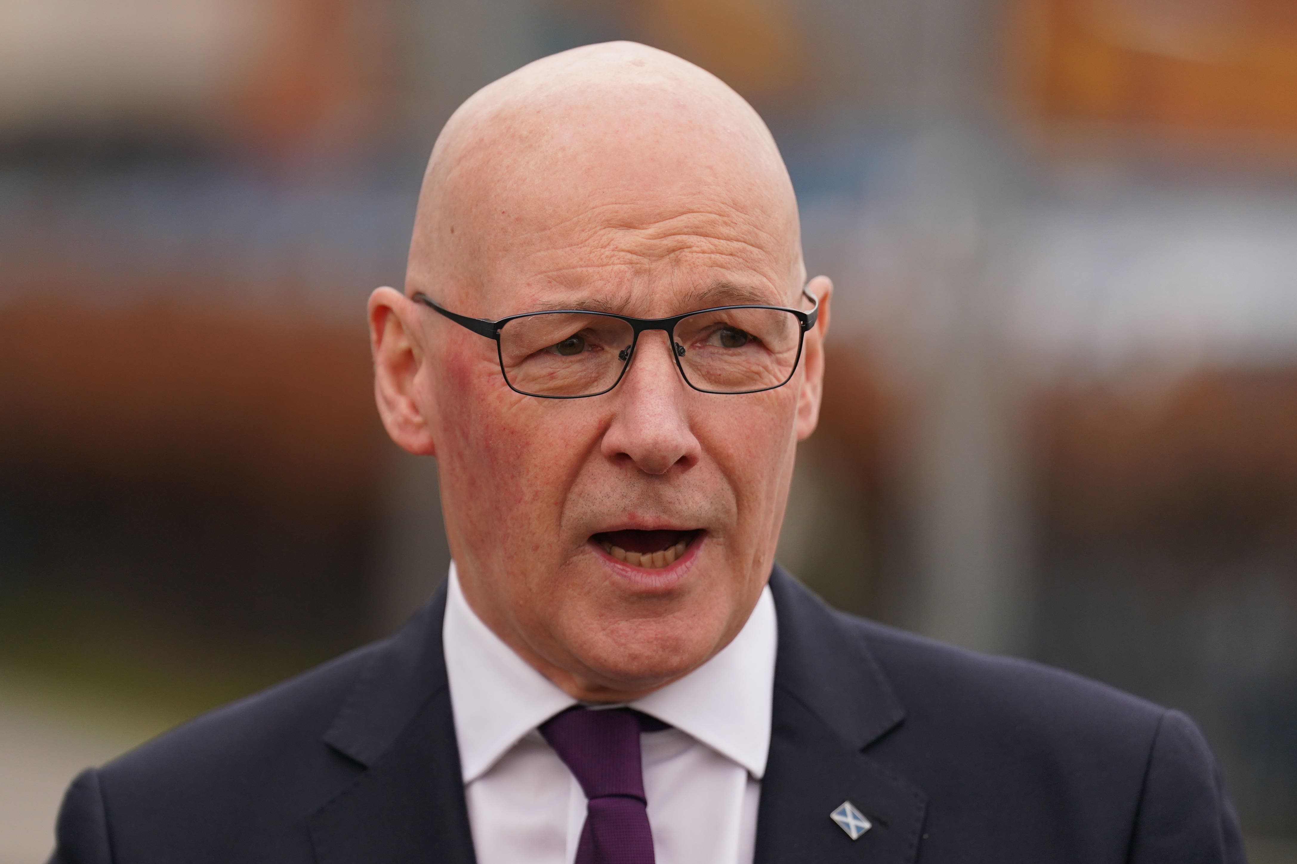John Swinney spoke to journalists in Edinburgh (Andrew Milligan/PA)