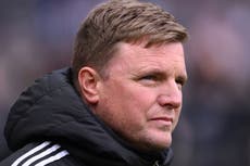 Newcastle boss Eddie Howe recovering from pneumonia after hospitalisation on Friday