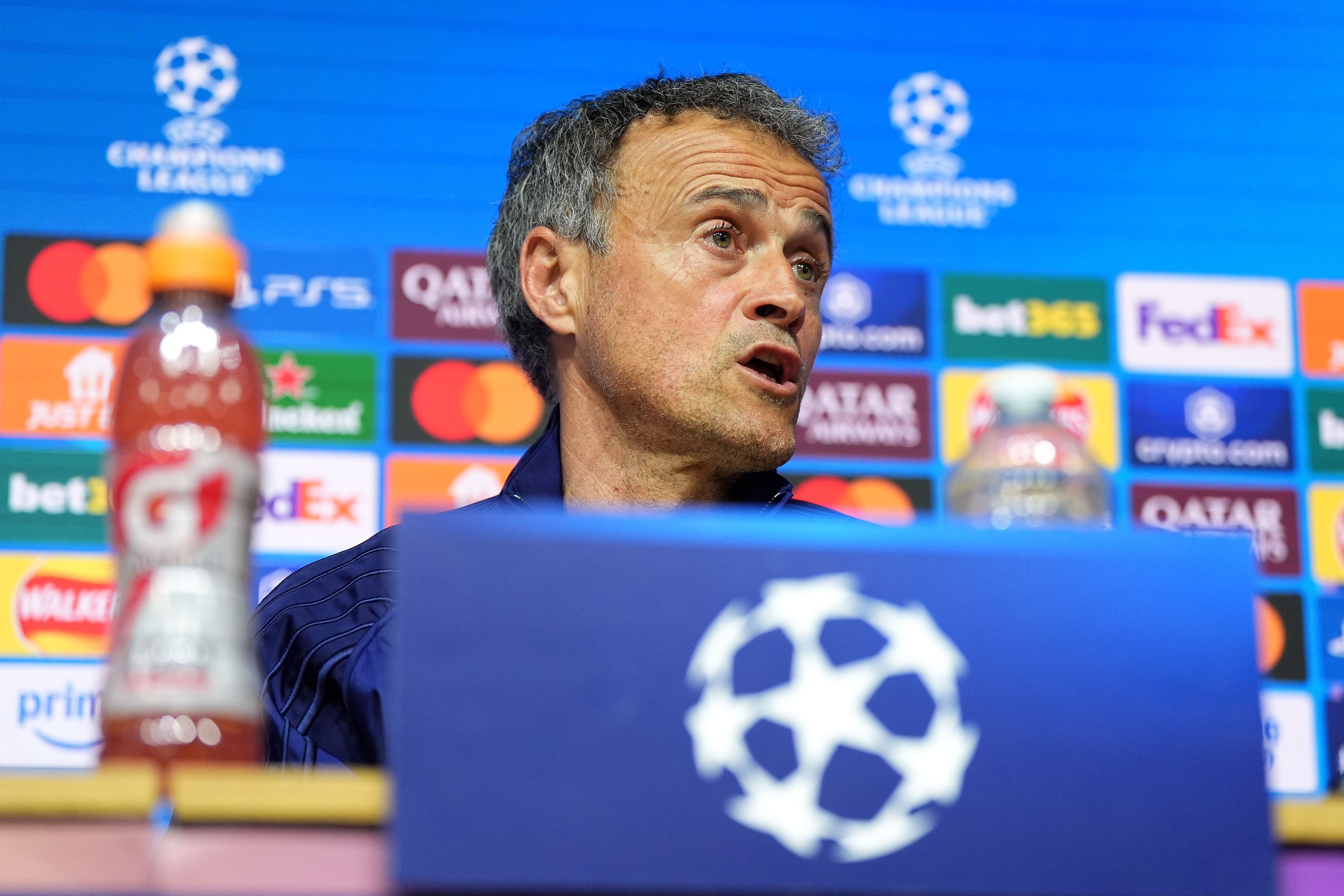 Luis Enrique’s Paris St Germain take a 3-1 advantage into the second leg (Jacob King/PA)