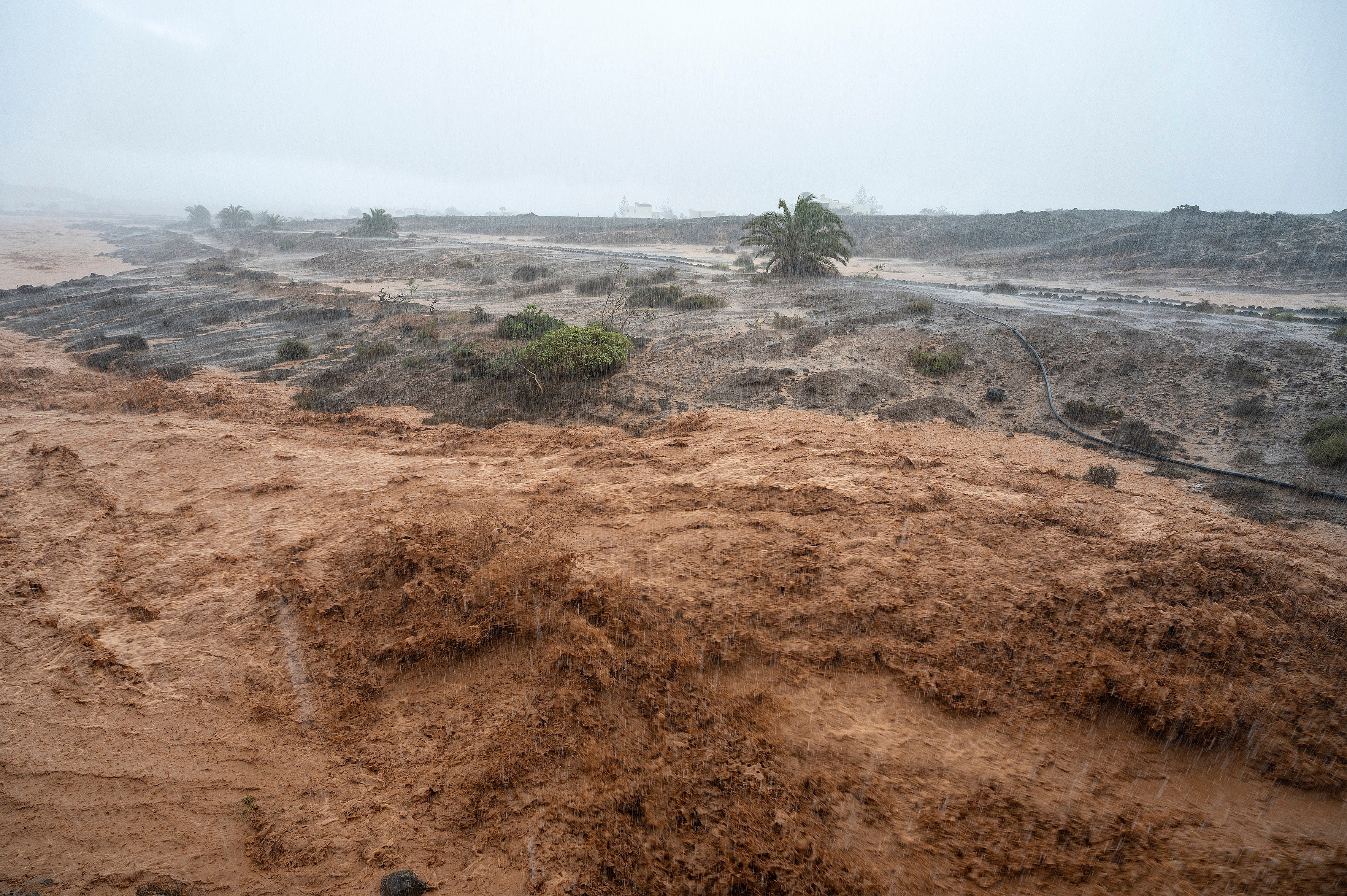 Damaged ravines in the municipality of Teguise, Lanzarote