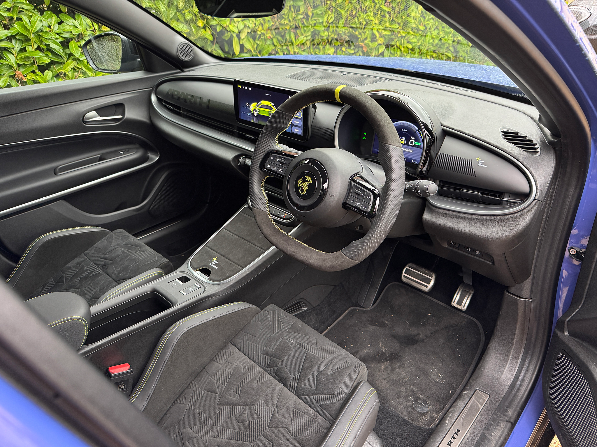 The quality inside the 600e is more Fiat than Abarth