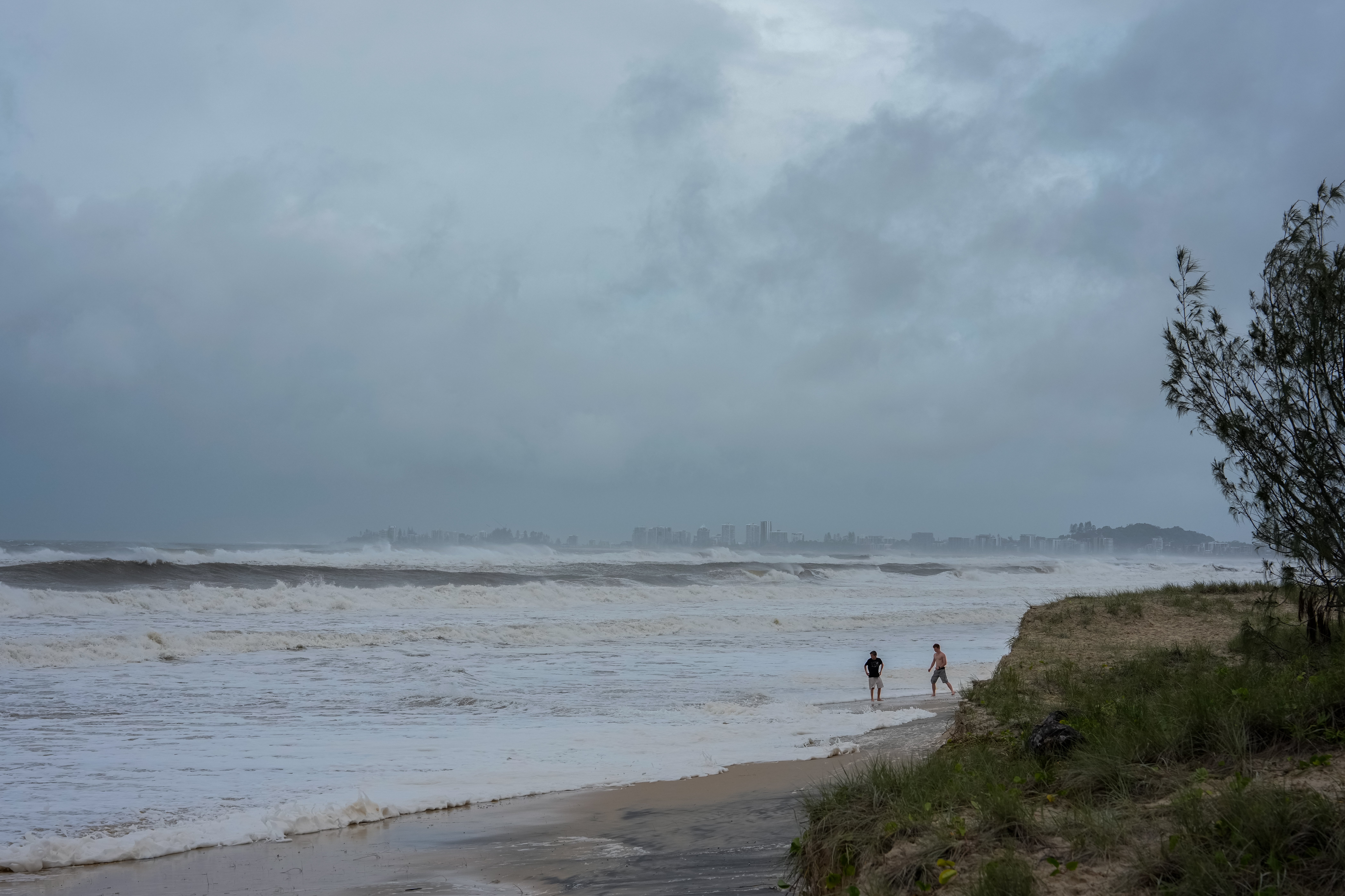 Waves roll into the Currumbin beach in Australia on 7 March 2025