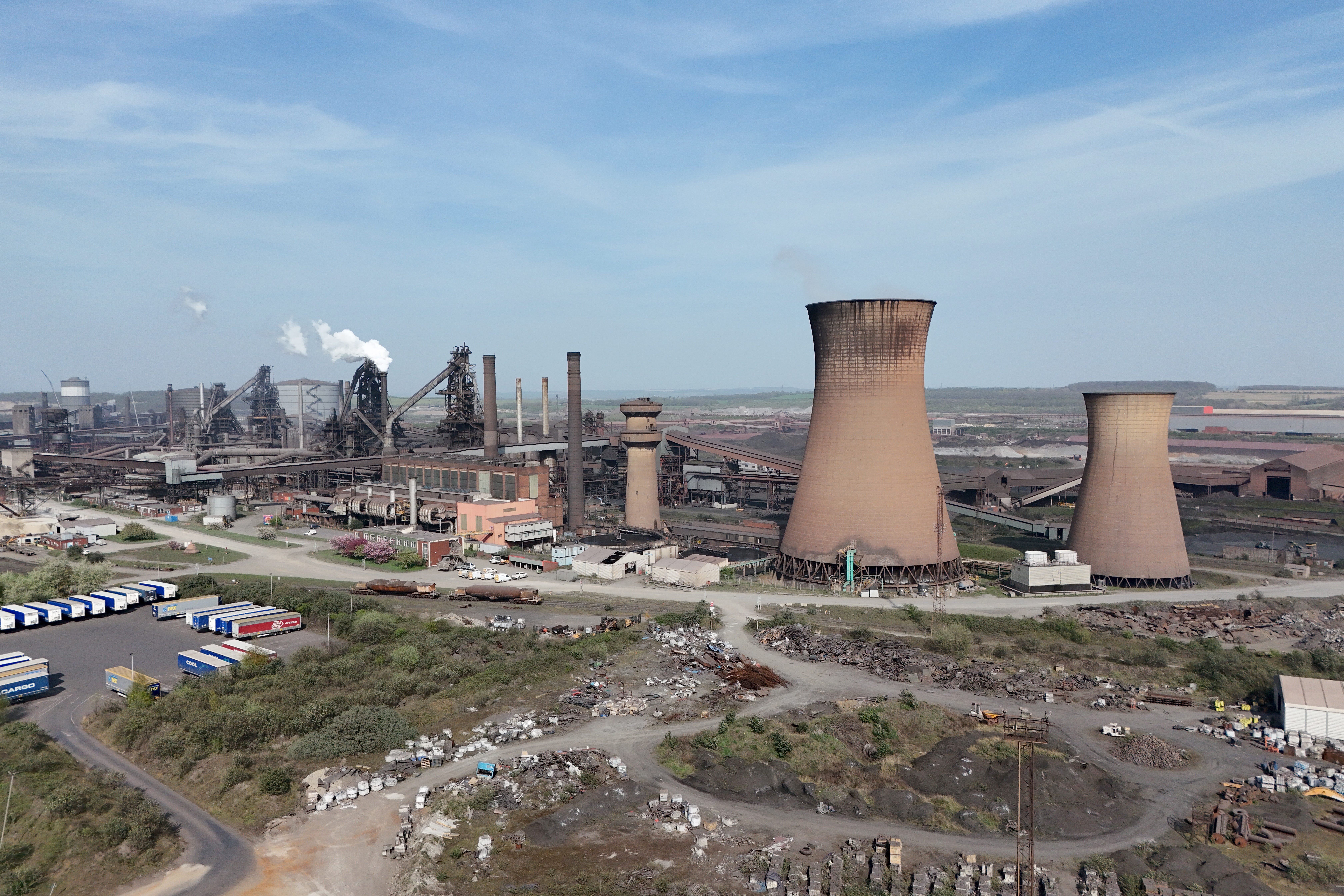 The British Steel works in Scunthorpe, North Lincolnshire (PA)