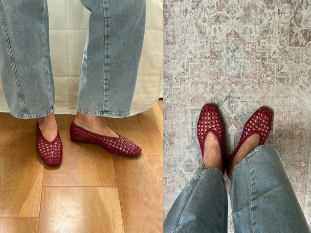 M&S woven ballet pumps 