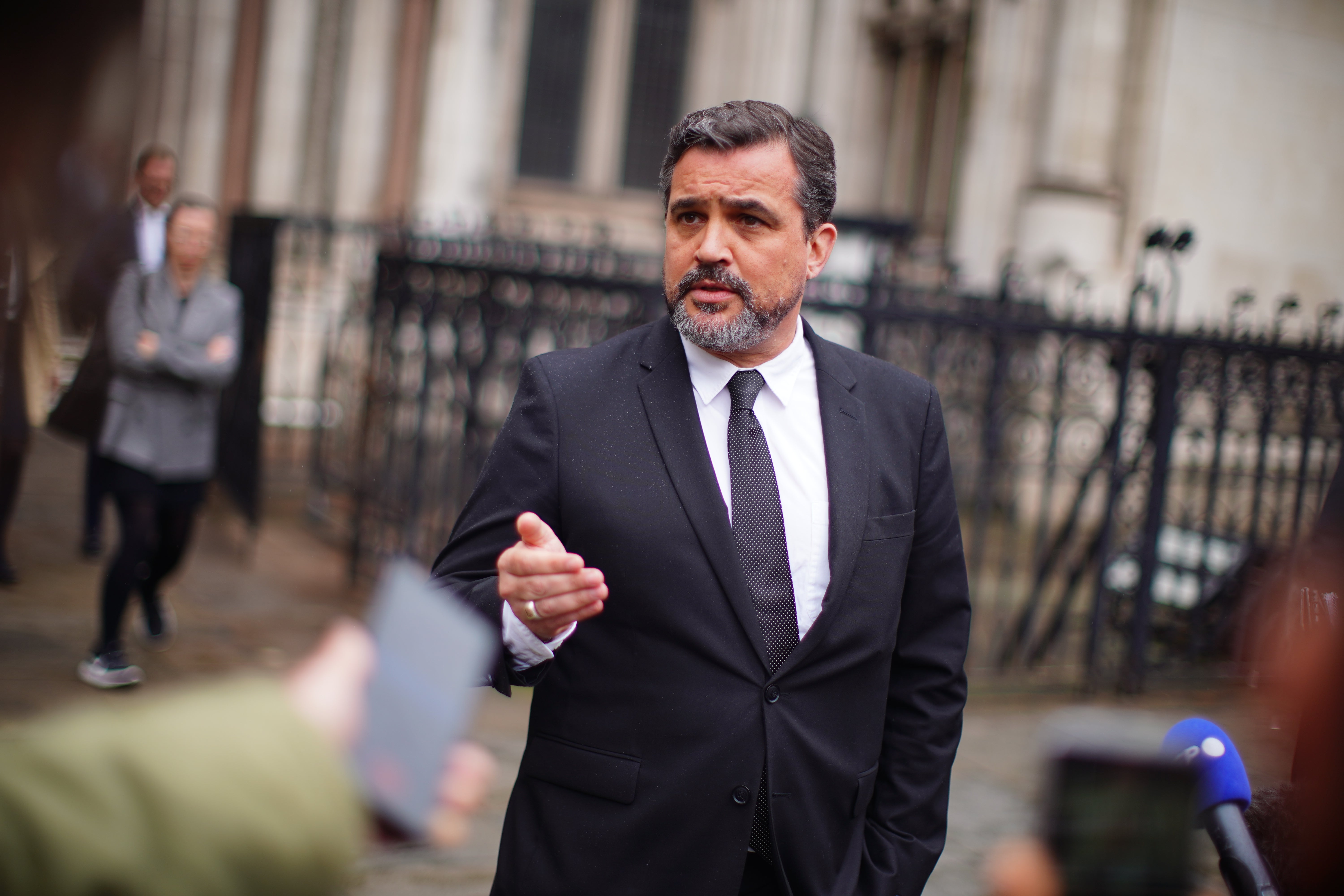 Lawyer Matthew Jury outside the London High Court