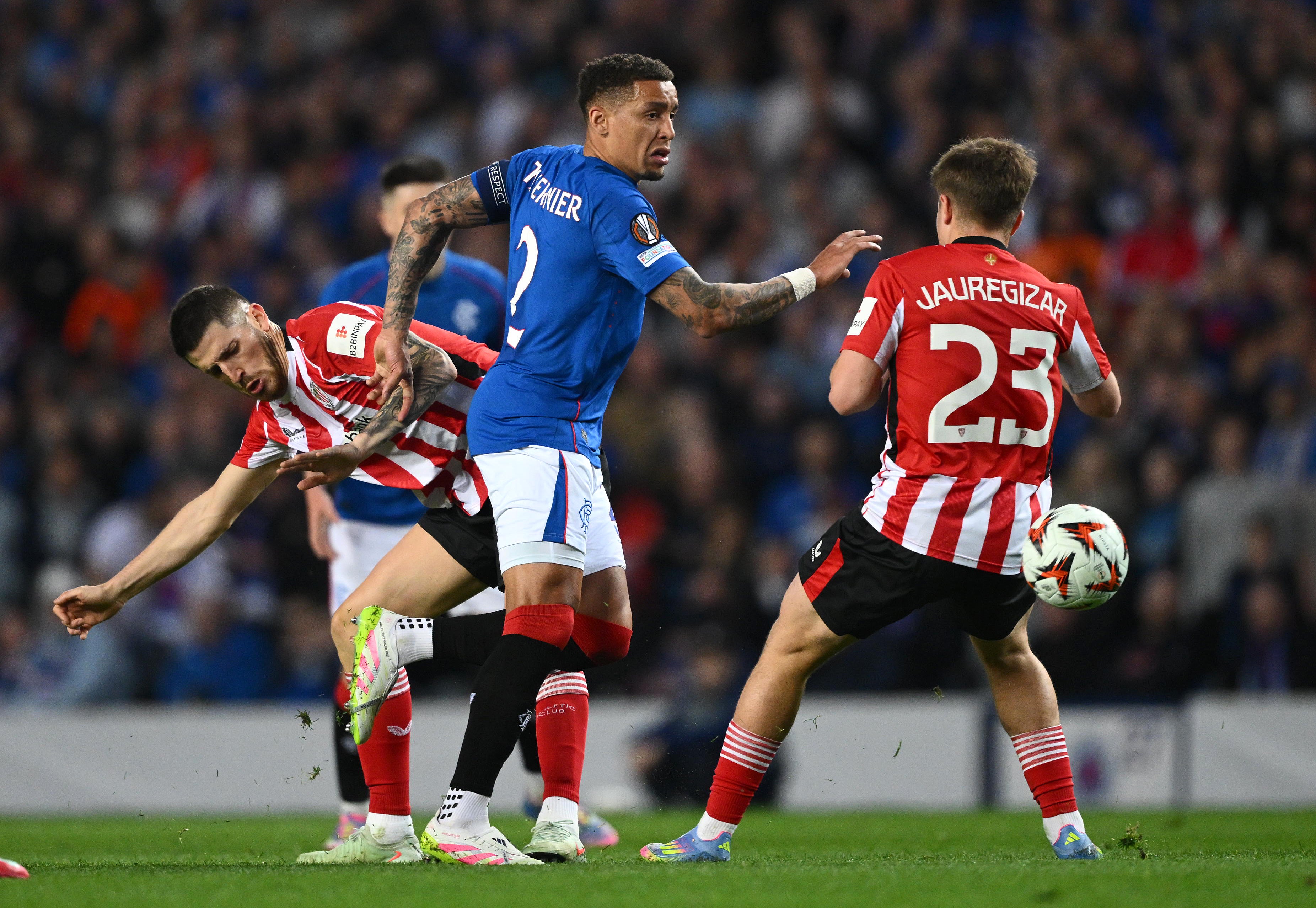Athletic Bilbao host the second leg of their tie with Rangers