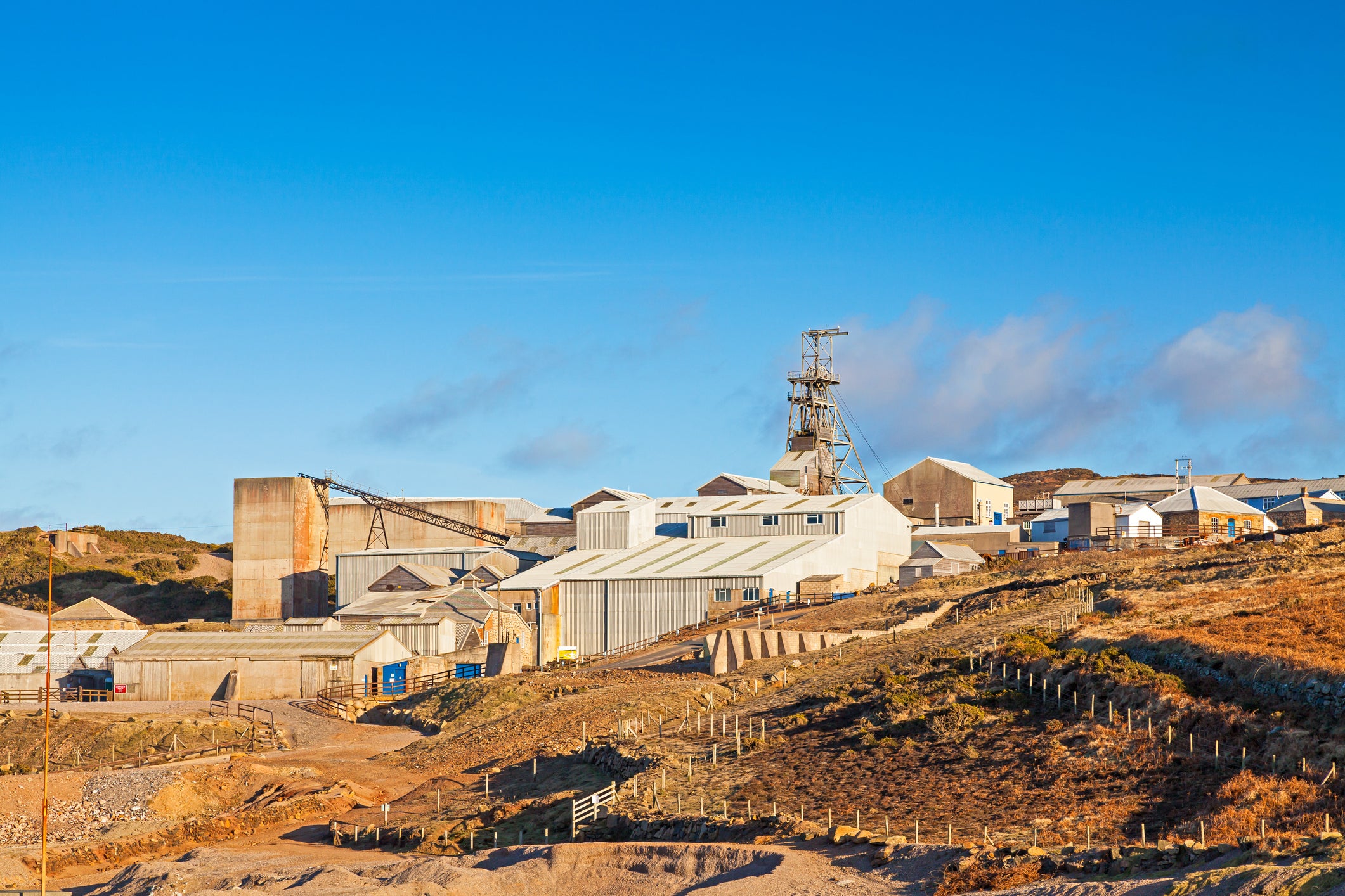 The former tin mine of Geevor on the coast of Pendeen