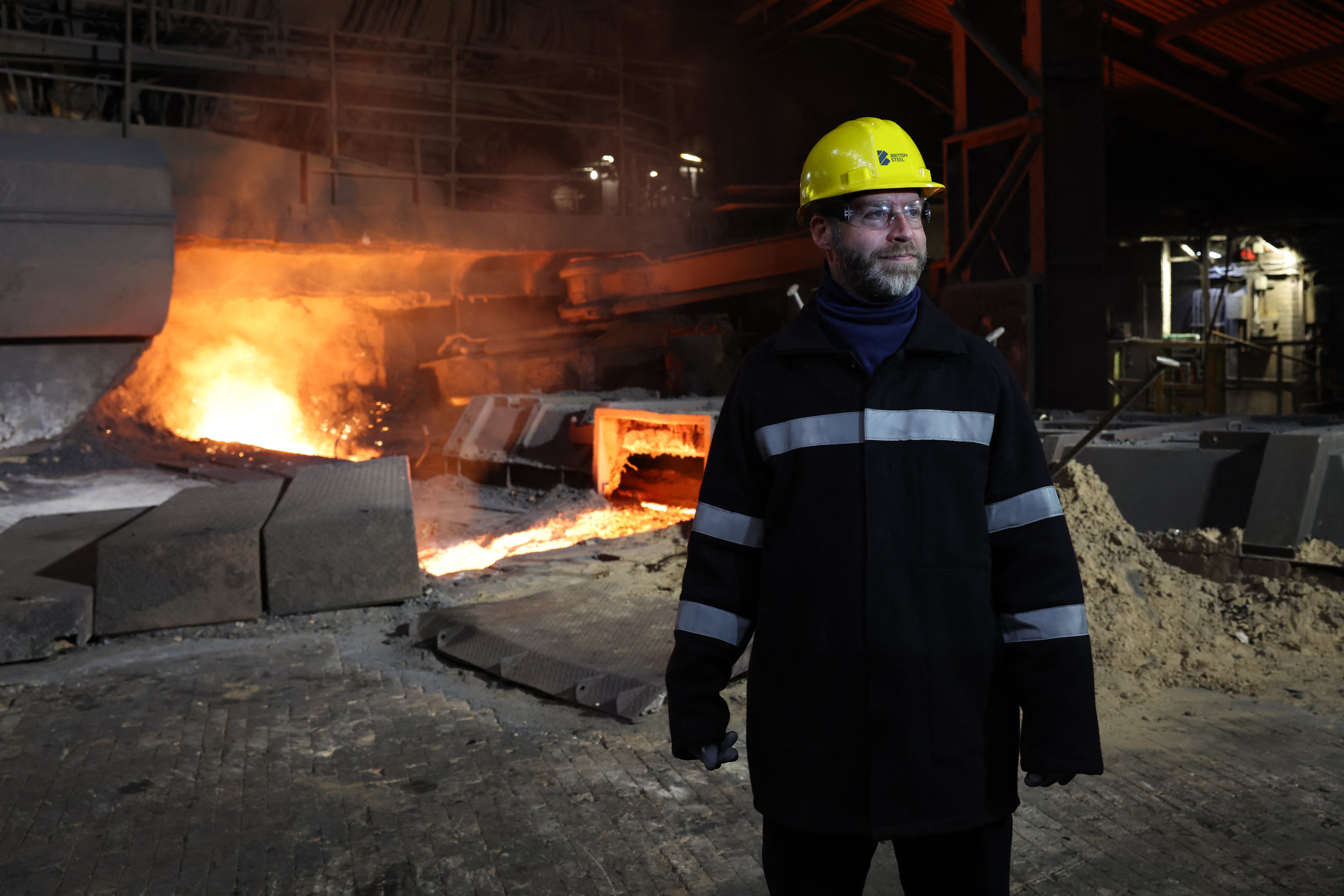 Business secretary Jonathan Reynolds at British Steel’s Scunthorpe plant
