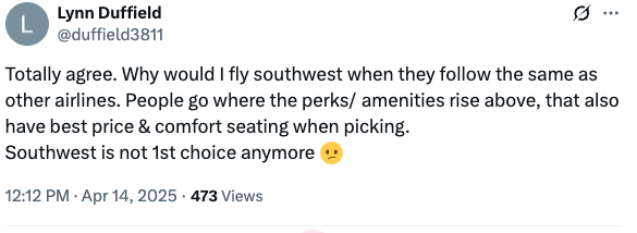 Southwest customer says they're avoiding the airline after policy changes