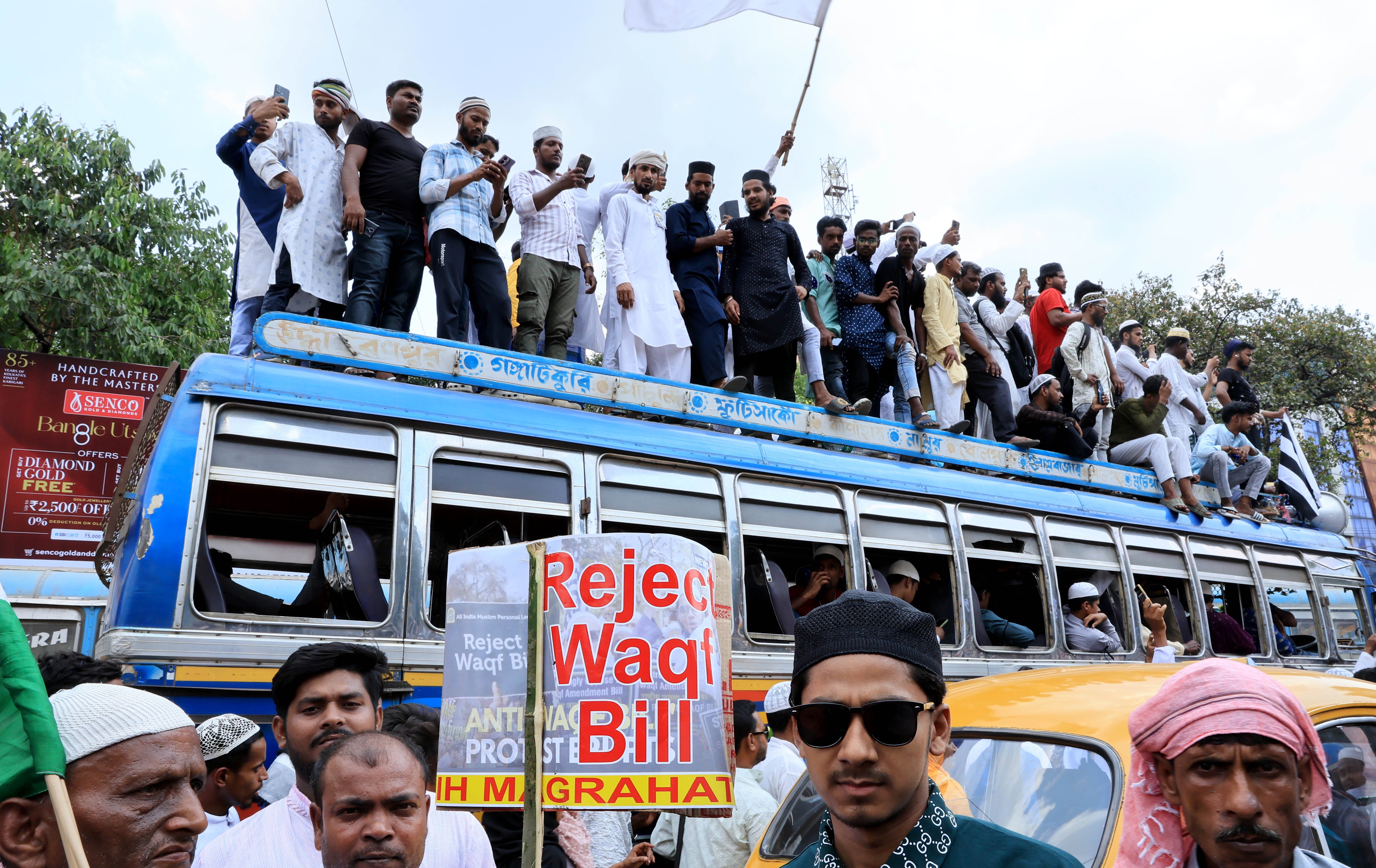 Indian Muslim groups protest against Waqf (Amendment) Bill in Kolkata