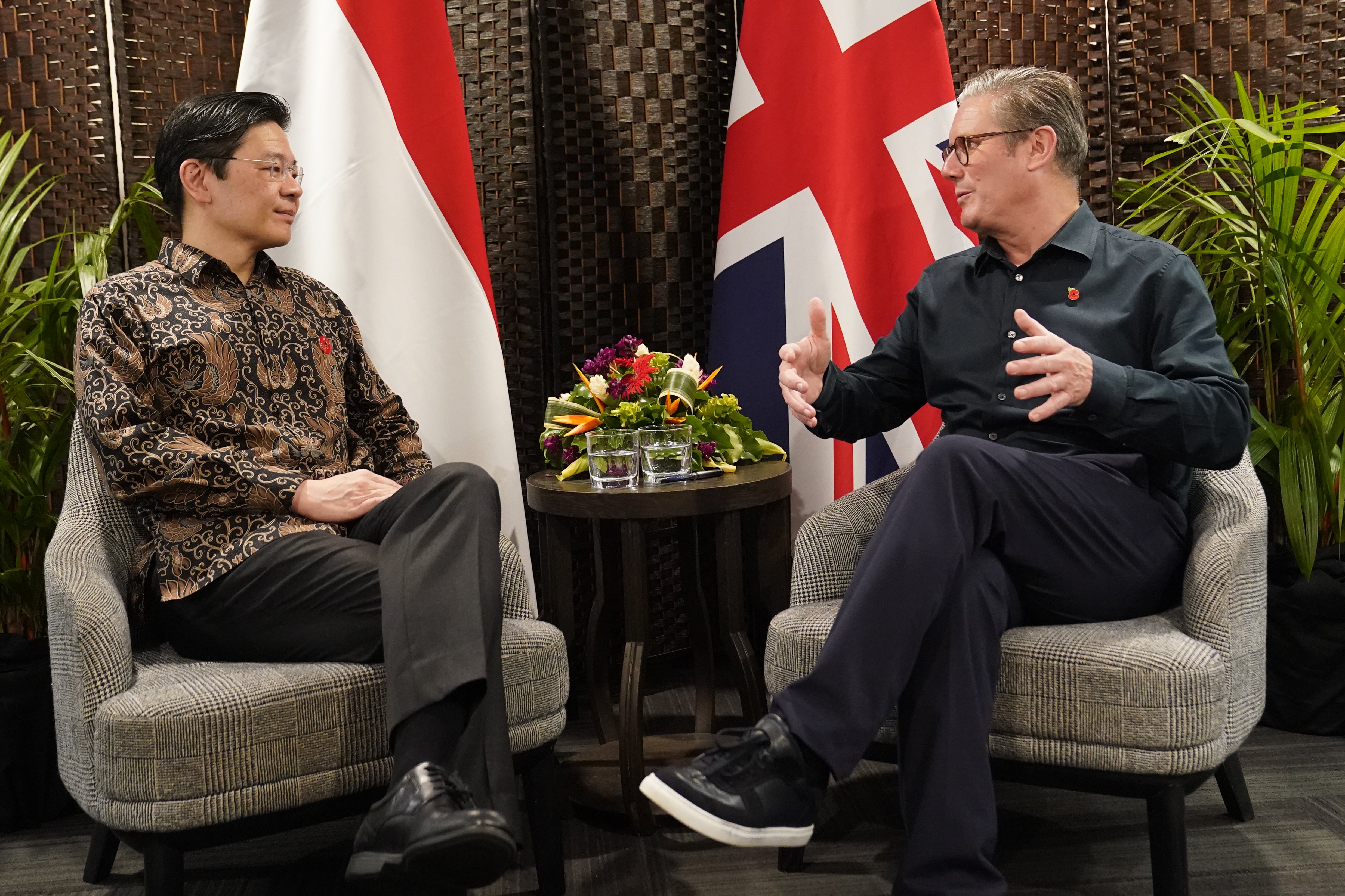 Prime minister Sir Keir Starmer at a bilateral meeting with Prime Minister of Singapore Lawrence Wong during the Commonwealth Heads of Government Meeting in Samoa in October last year