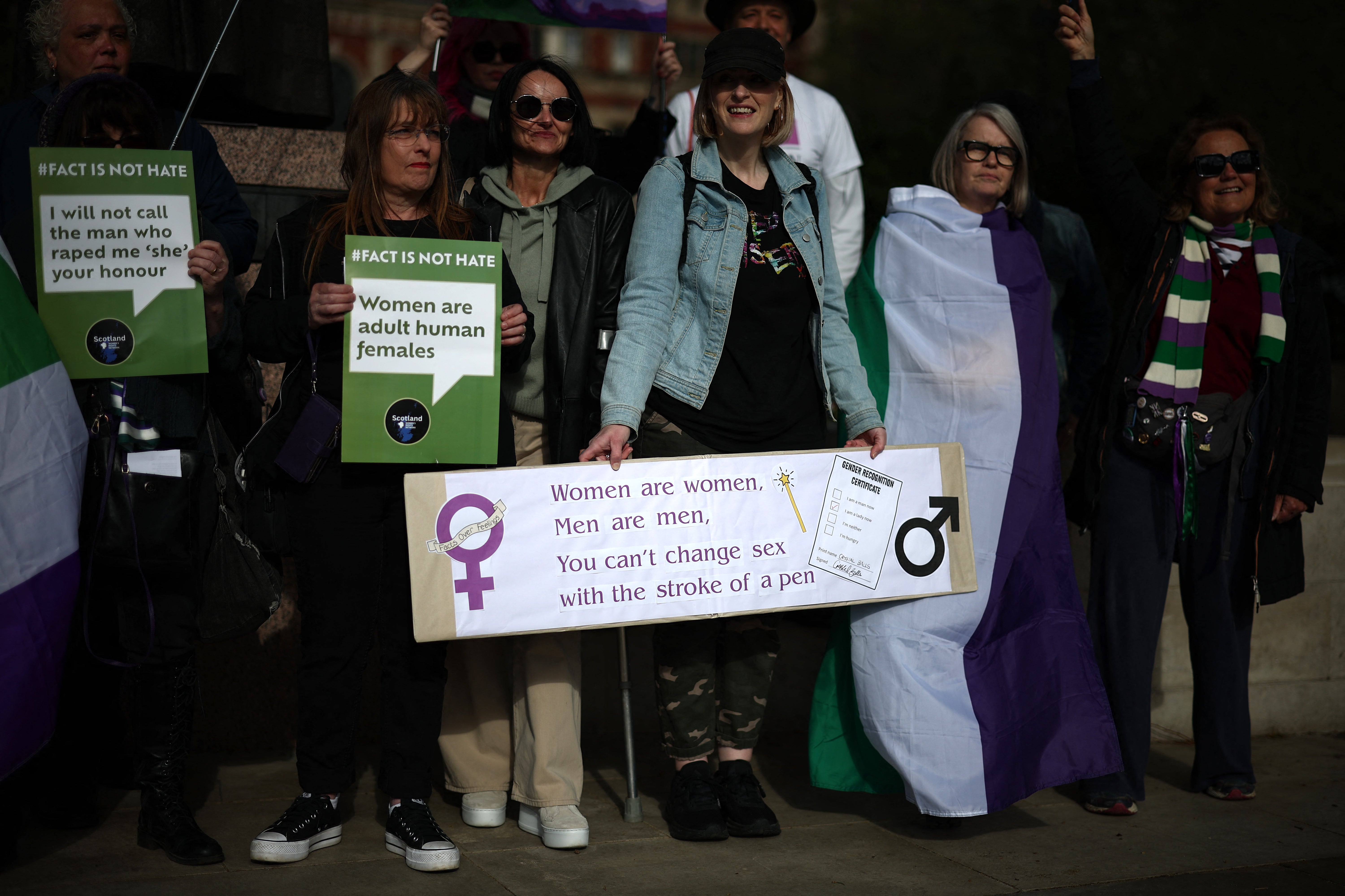 Activists in Parliament Square ahead of Wednesday’s decision
