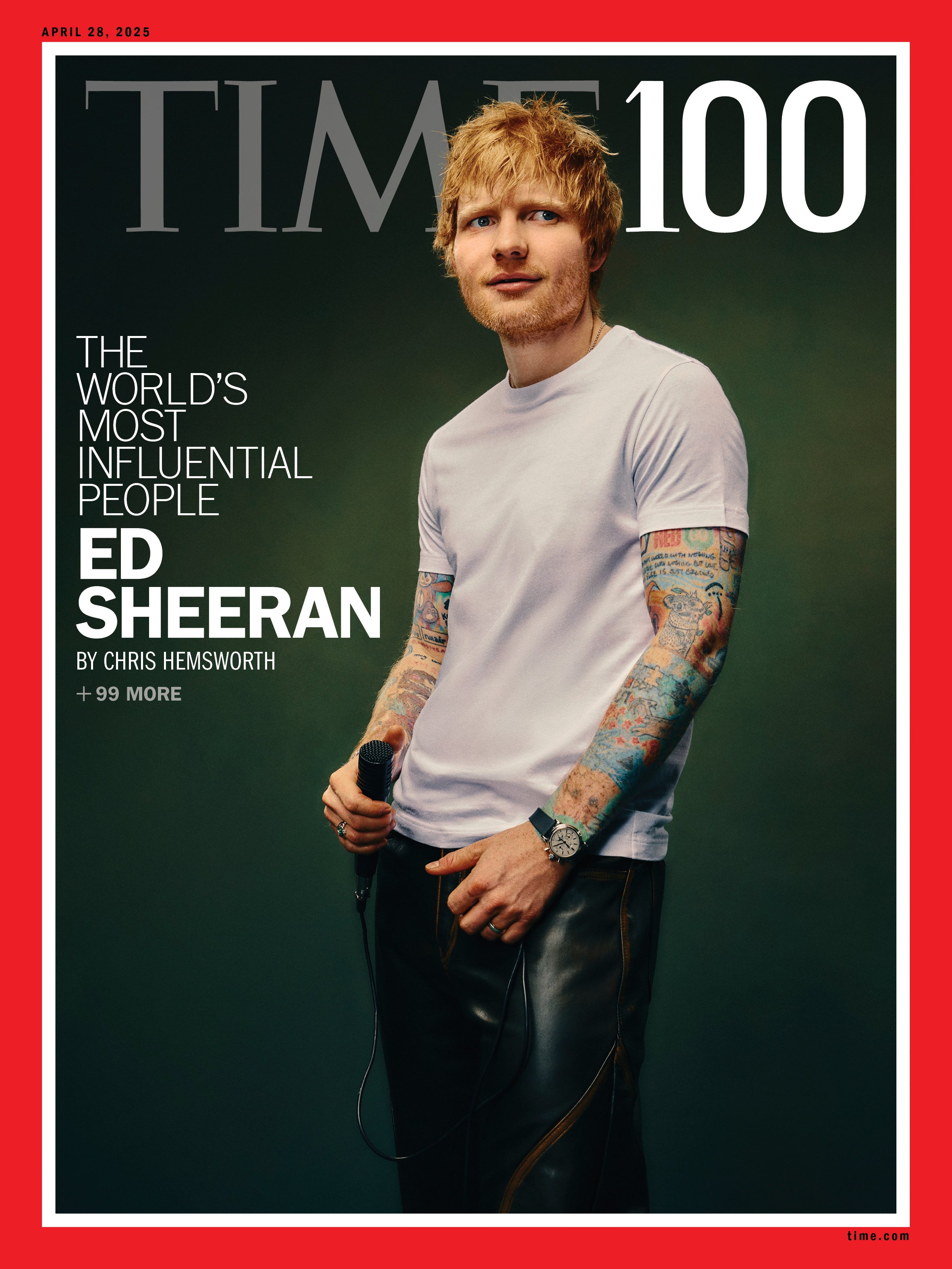 Ed Sheeran on the cover of Time